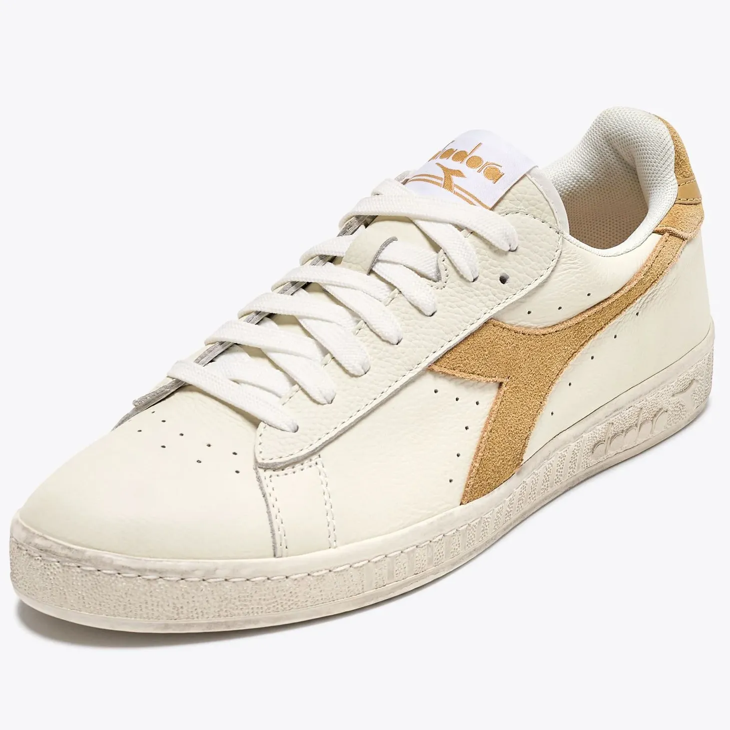 Diadora Game Low Suede Pop Trainers White/Beige