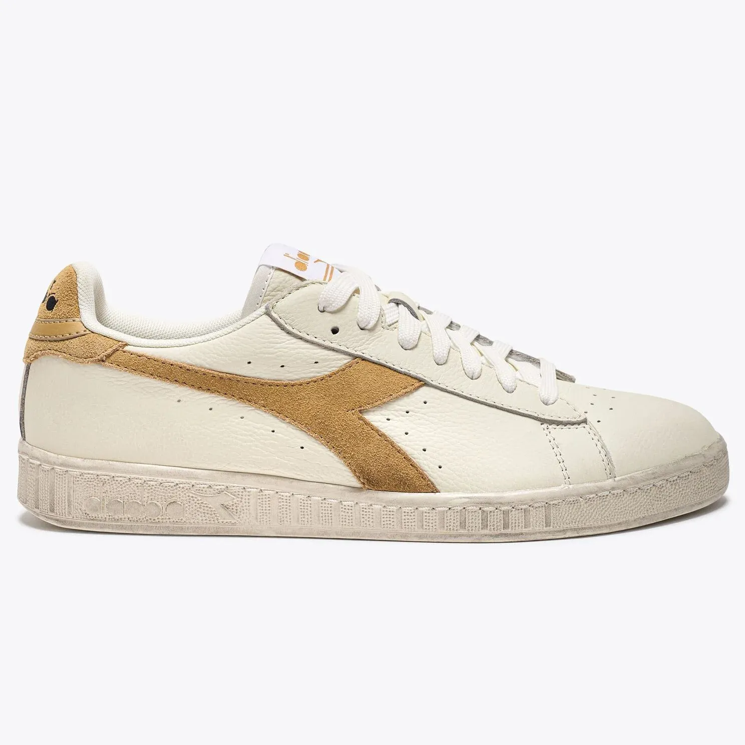 Diadora Game Low Suede Pop Trainers White/Beige