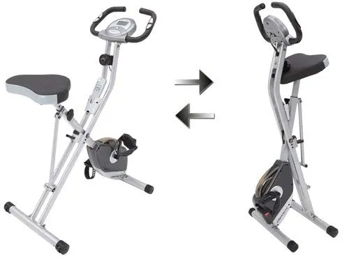 Exerpeutic Folding Exercise Bike, 8 Levels of Resistance Stationary Bike, Bluetooth tracking & Tablet Holder options available