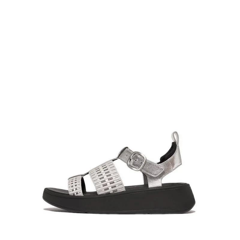 F-Mode M.Leather/Webbing Flatform Fisherman Sandal