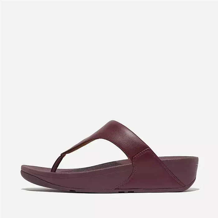 Fitflop Women Lulu Leather Toepost |I88-B37| Mauve Wine