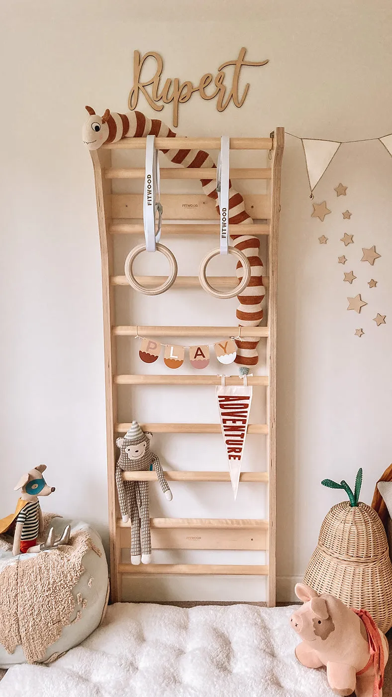 FitWood - TAIMI Mini Wall Bars for Kids - Birch