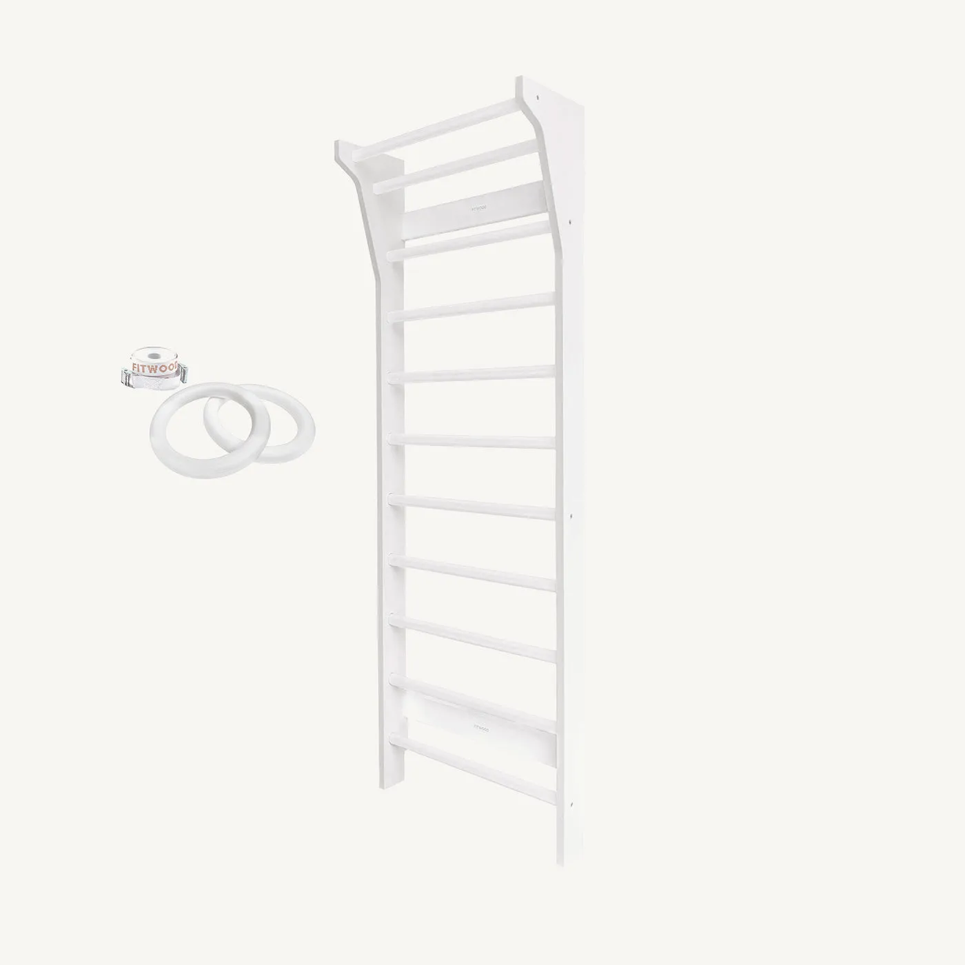 FitWood - TAIMI Wall Bars for Kids & Adults - White