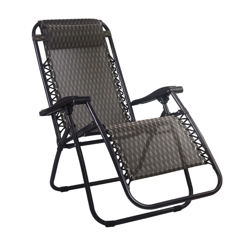 Gardeon Outdoor Portable Recliner - Grey