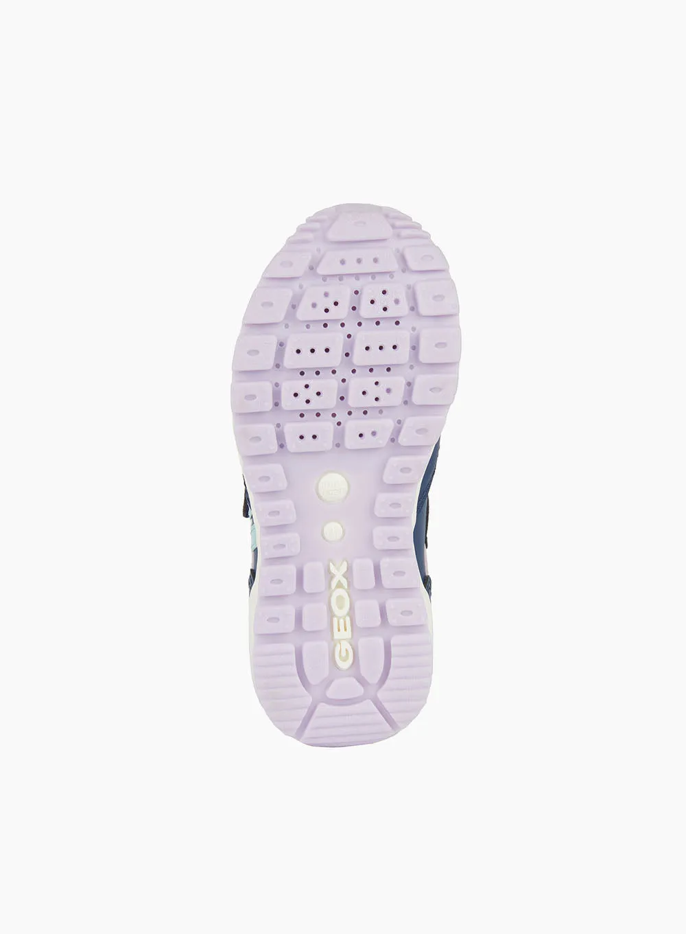 Geox Jr Pavel Trainers in Navy/Lilac