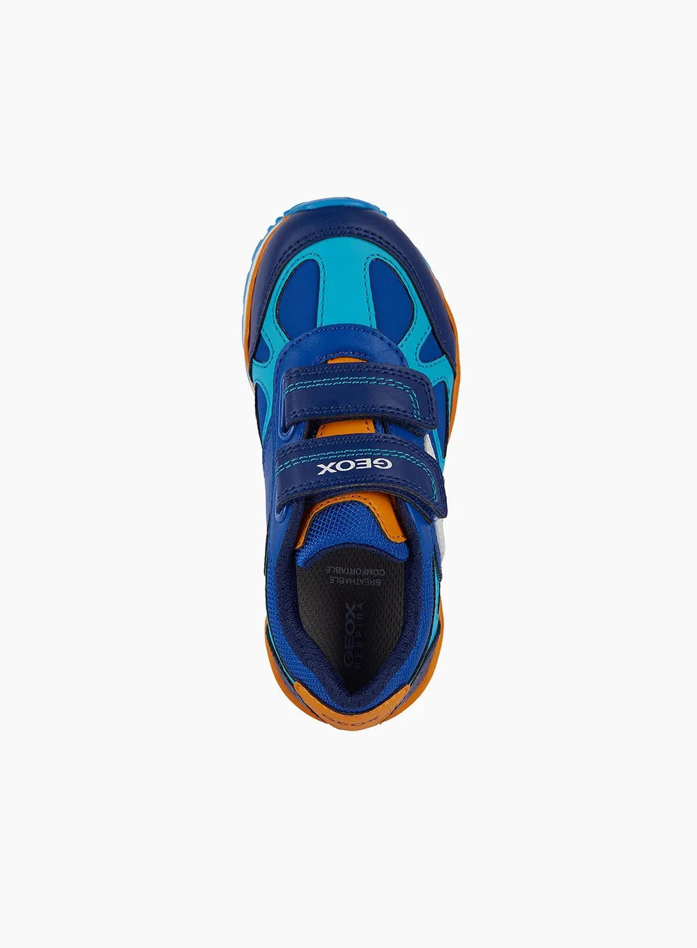 Geox Jr Pavel Trainers in Royal Orange