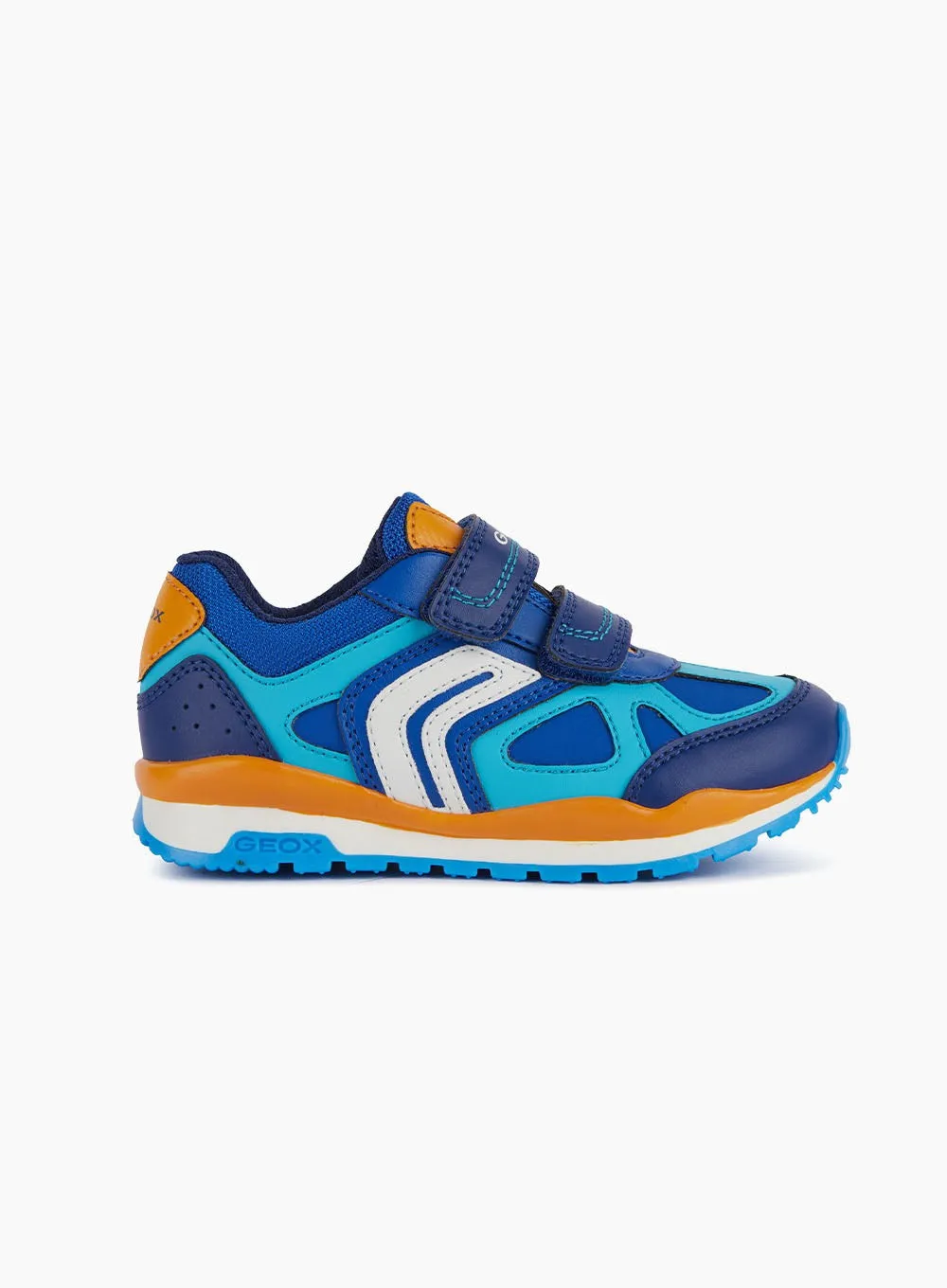 Geox Jr Pavel Trainers in Royal Orange