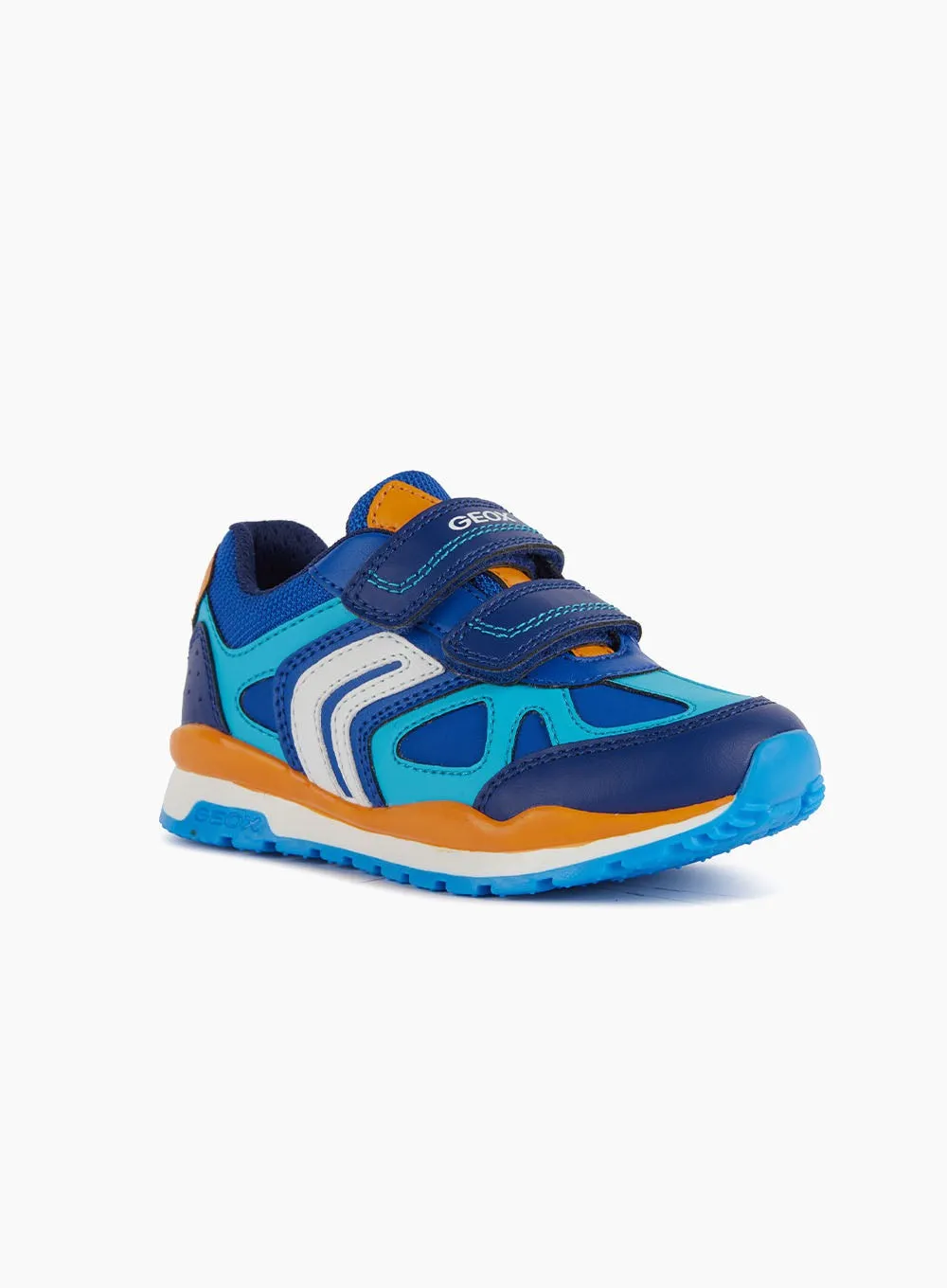 Geox Jr Pavel Trainers in Royal Orange