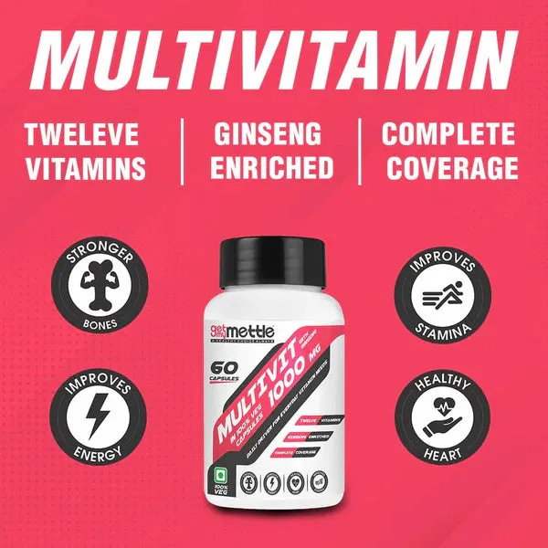 GetmyMettle Multivit with ginseng 1000 mg