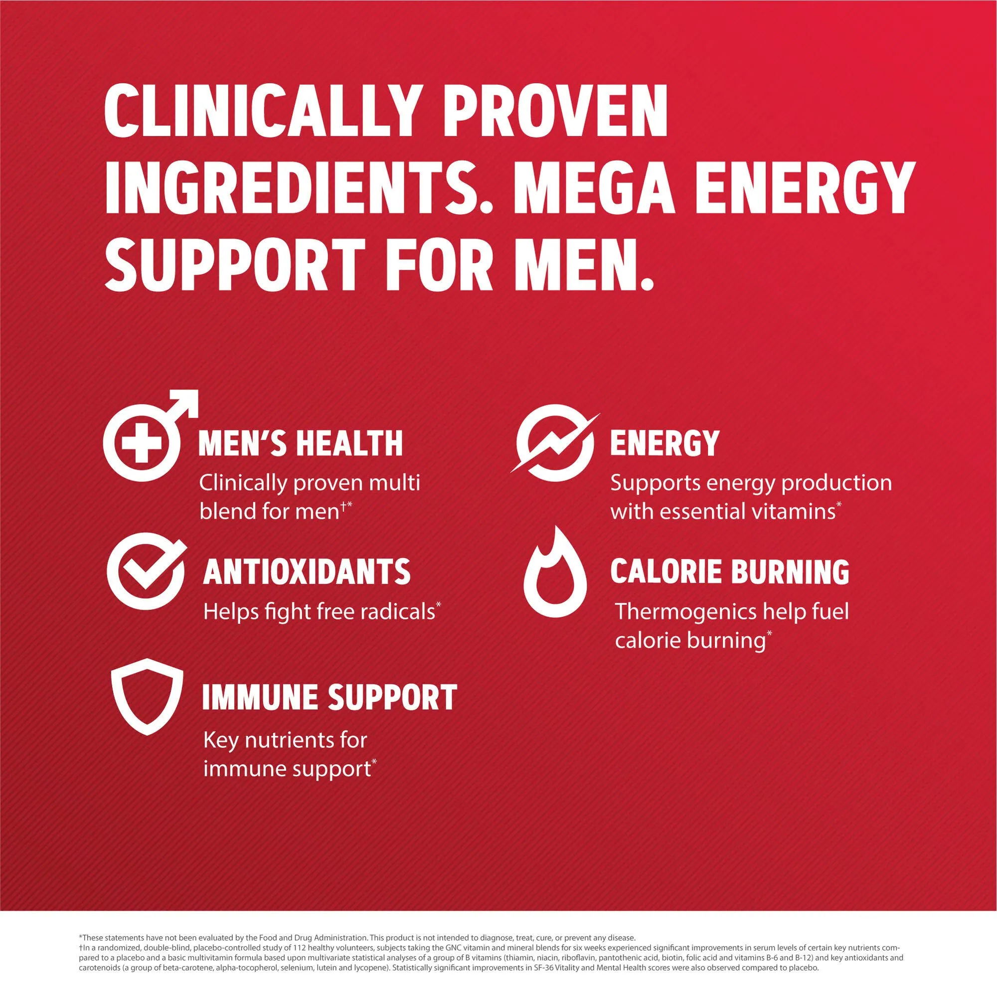 GNC Mega Men Energy and Metabolism 90 Caplets