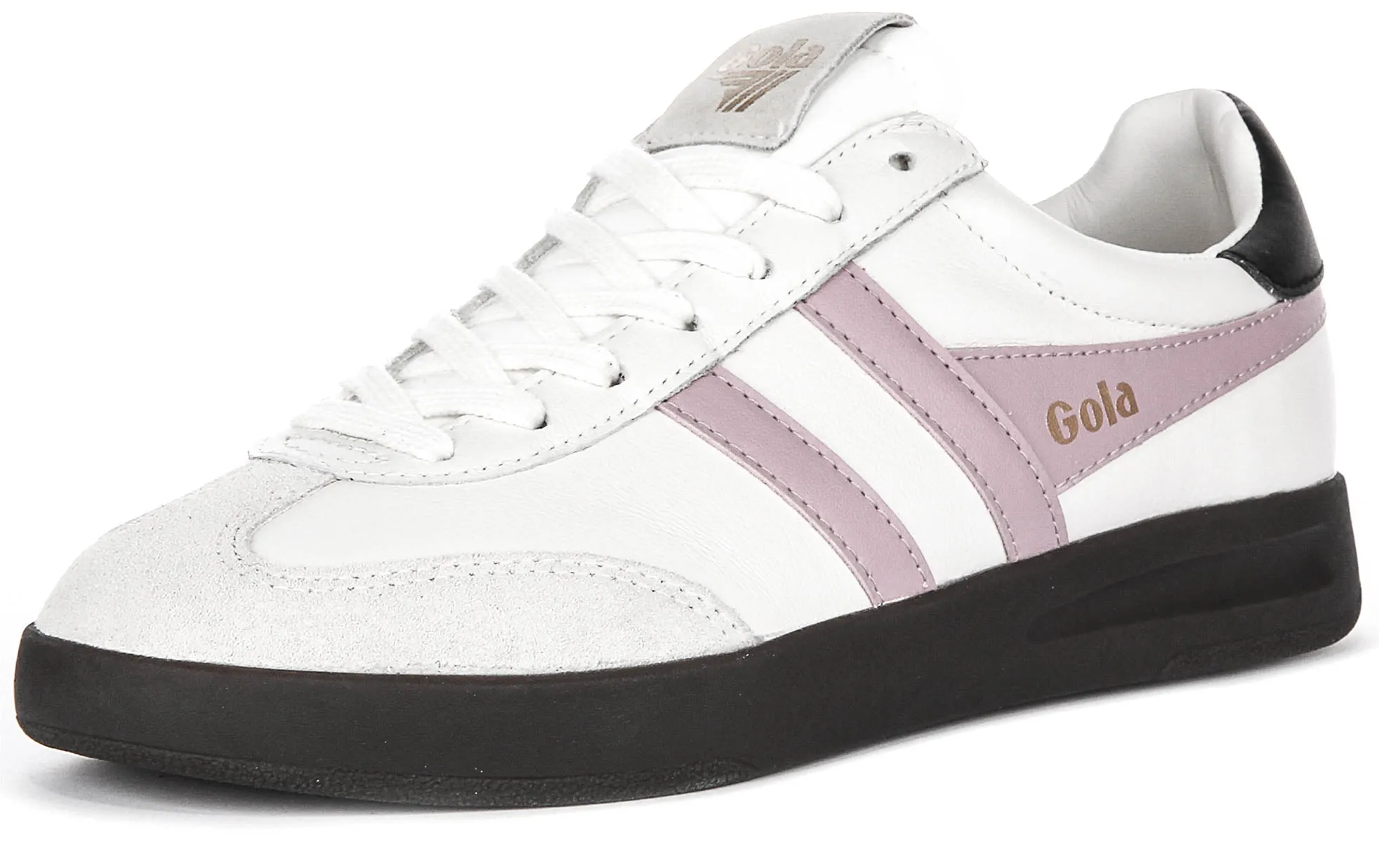 Gola Classics Cyclone Leather In White Pink For Women