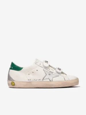 Golden Goose Kids Old School Leather Star Trainers in White