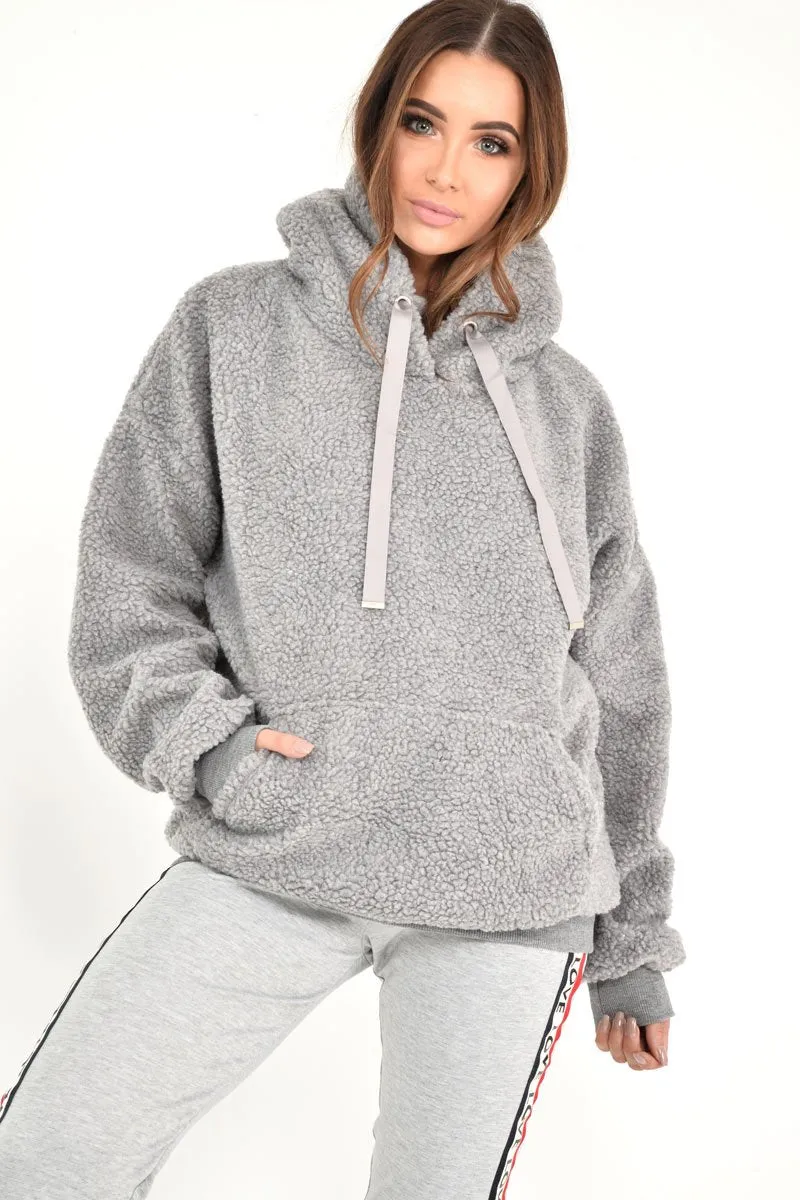 Grey Borg Pocket Front Hoodie - Dezi