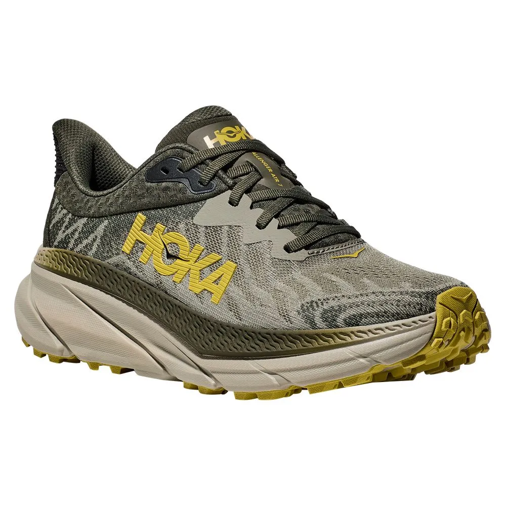 Hoka 1134497-OZF Challenger ATR 7 Trail Running Shoes for Men - Olive Haze/Forest Cover - 13M