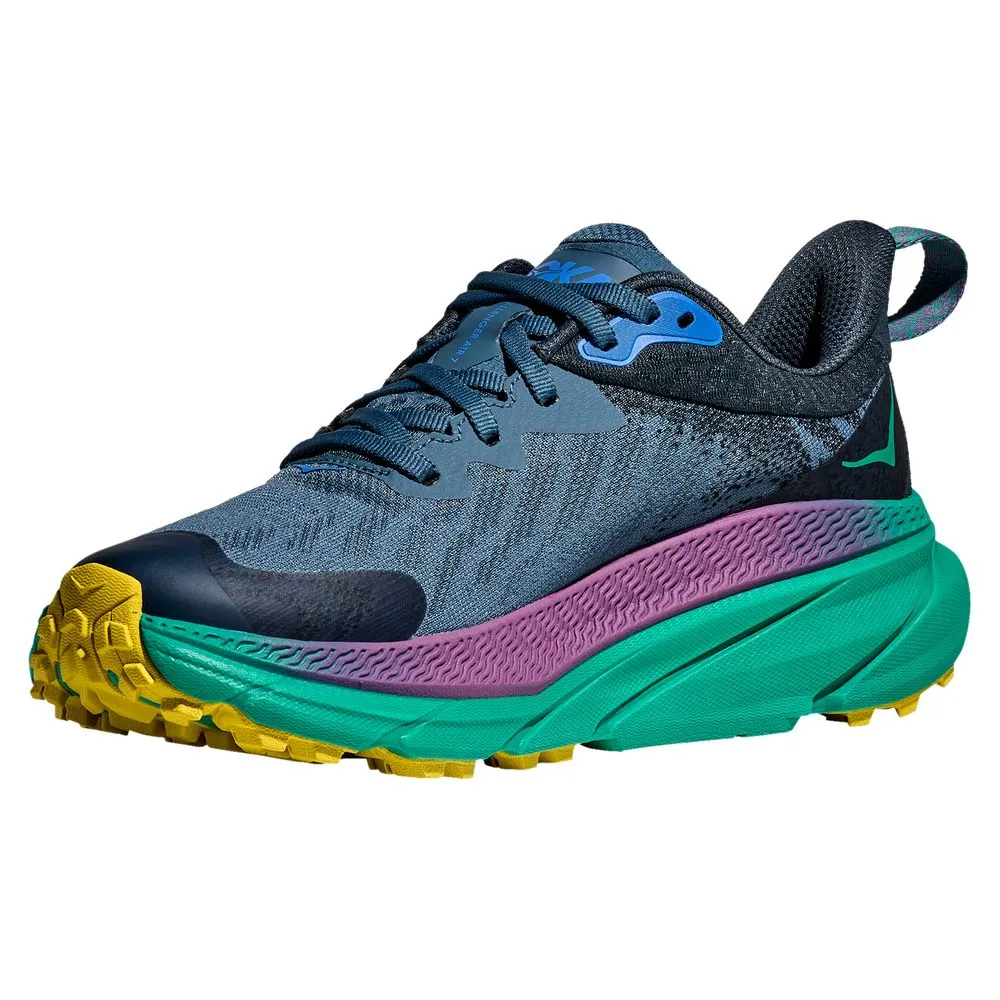 Hoka 1134502-RLT Challenger 7 GTX Waterproof Trail Running Shoes for Ladies - Real Teal/Tech Green - 7.5M