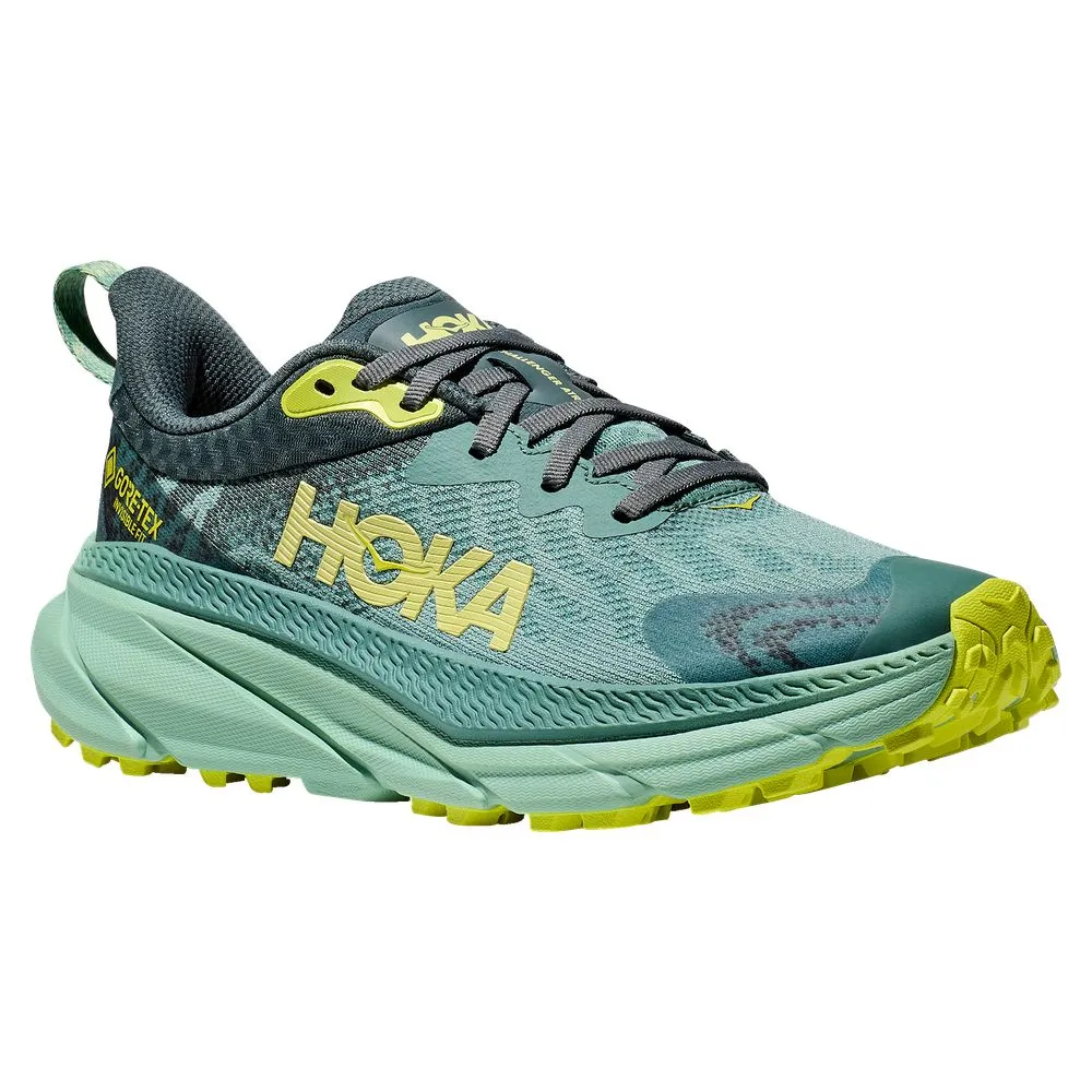 Hoka 1134502-TBGRN Challenger 7 GTX Waterproof Trail Running Shoes for Ladies - Trellis/Balsam Green - 11M