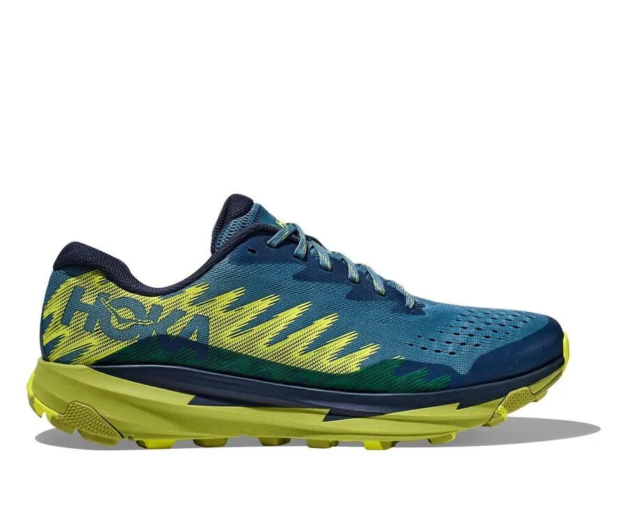 Hoka Mens Torrent 3 (D) Running Shoe - BlueSteel/Dark Citron