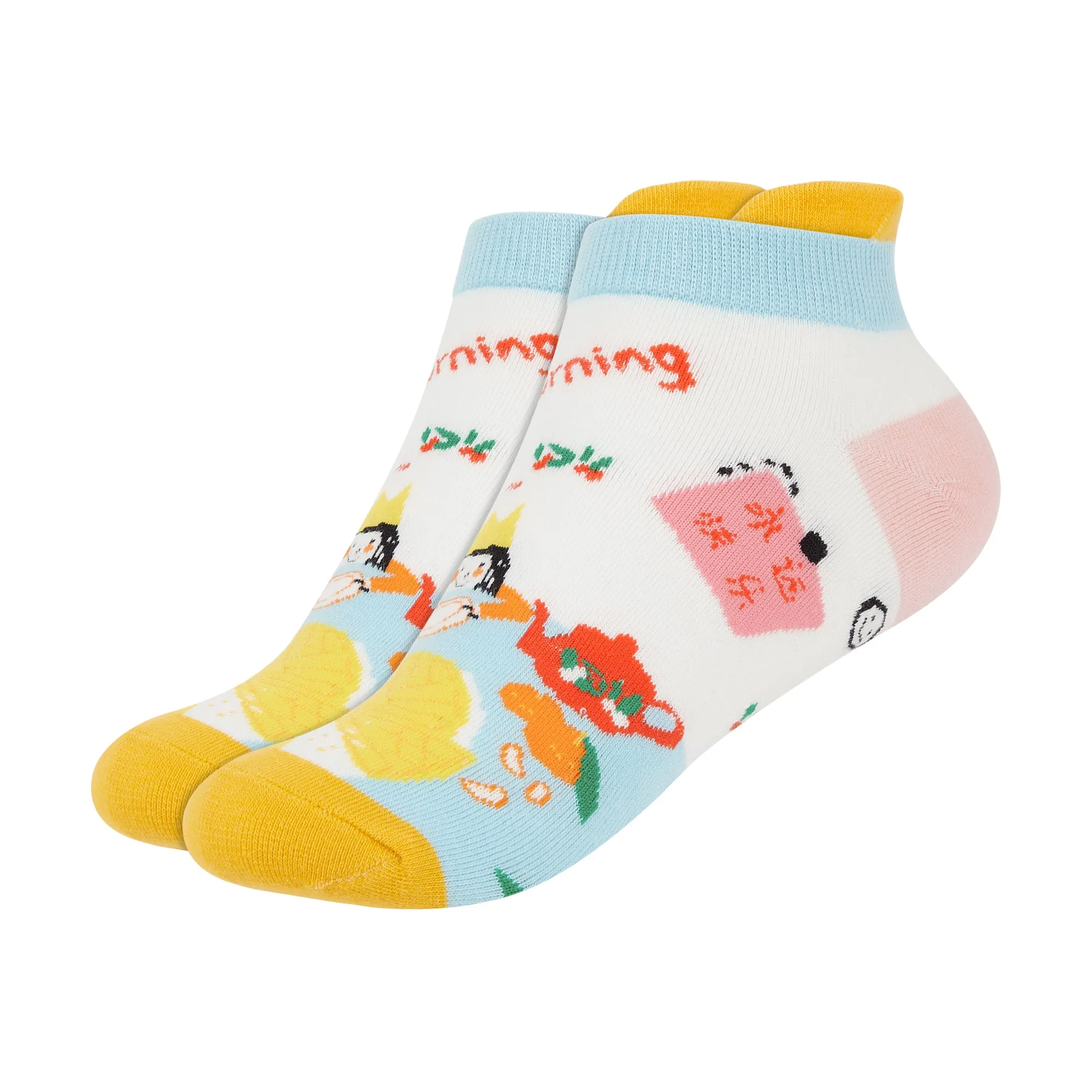 IDENTITY Apparel Women's Printed Ankle Socks with Heel Tab