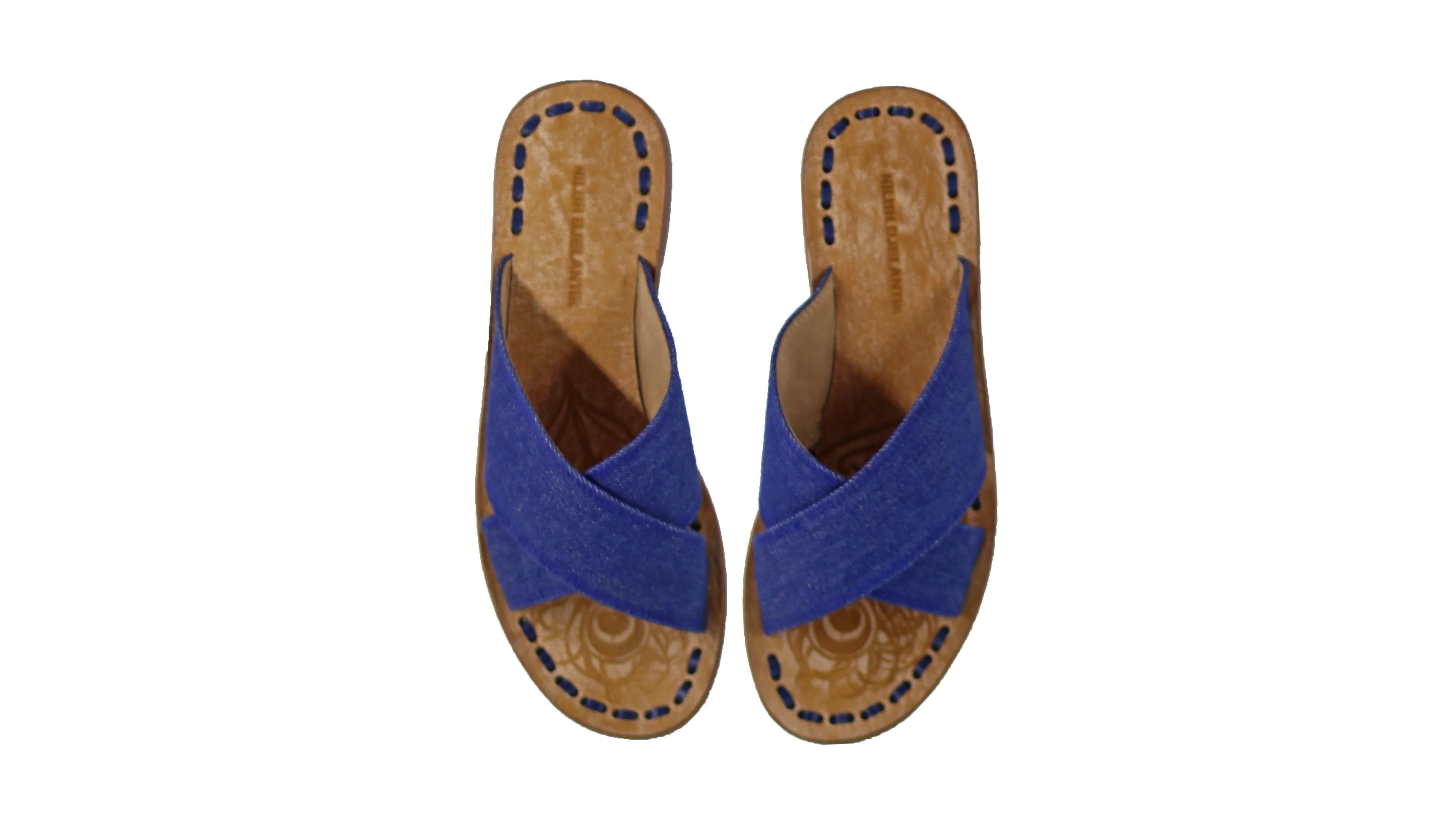 Ines No Strap 20mm Flat - Denim Blue