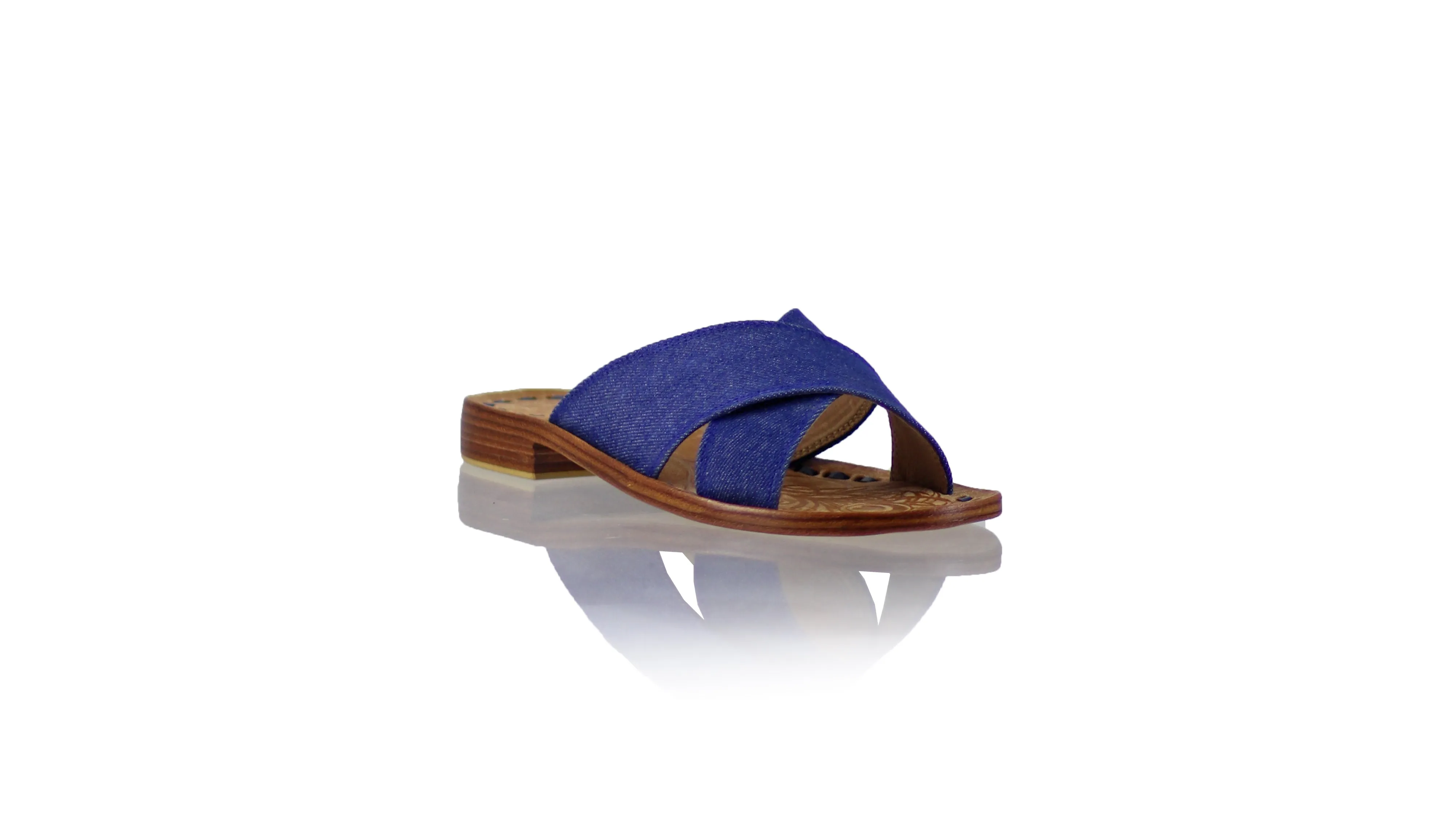 Ines No Strap 20mm Flat - Denim Blue