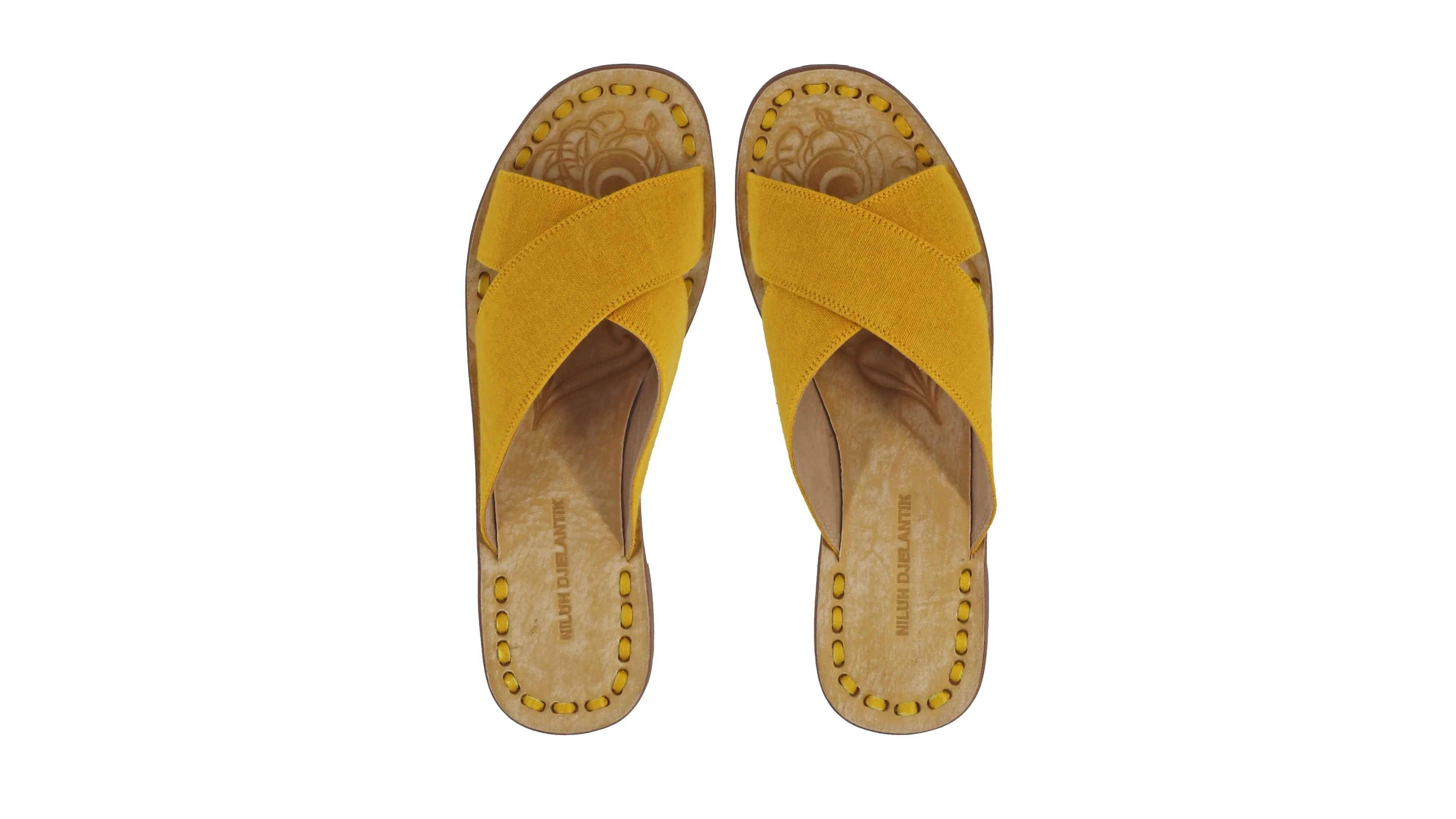 Ines No Strap 20mm Flat - Mustard Linen