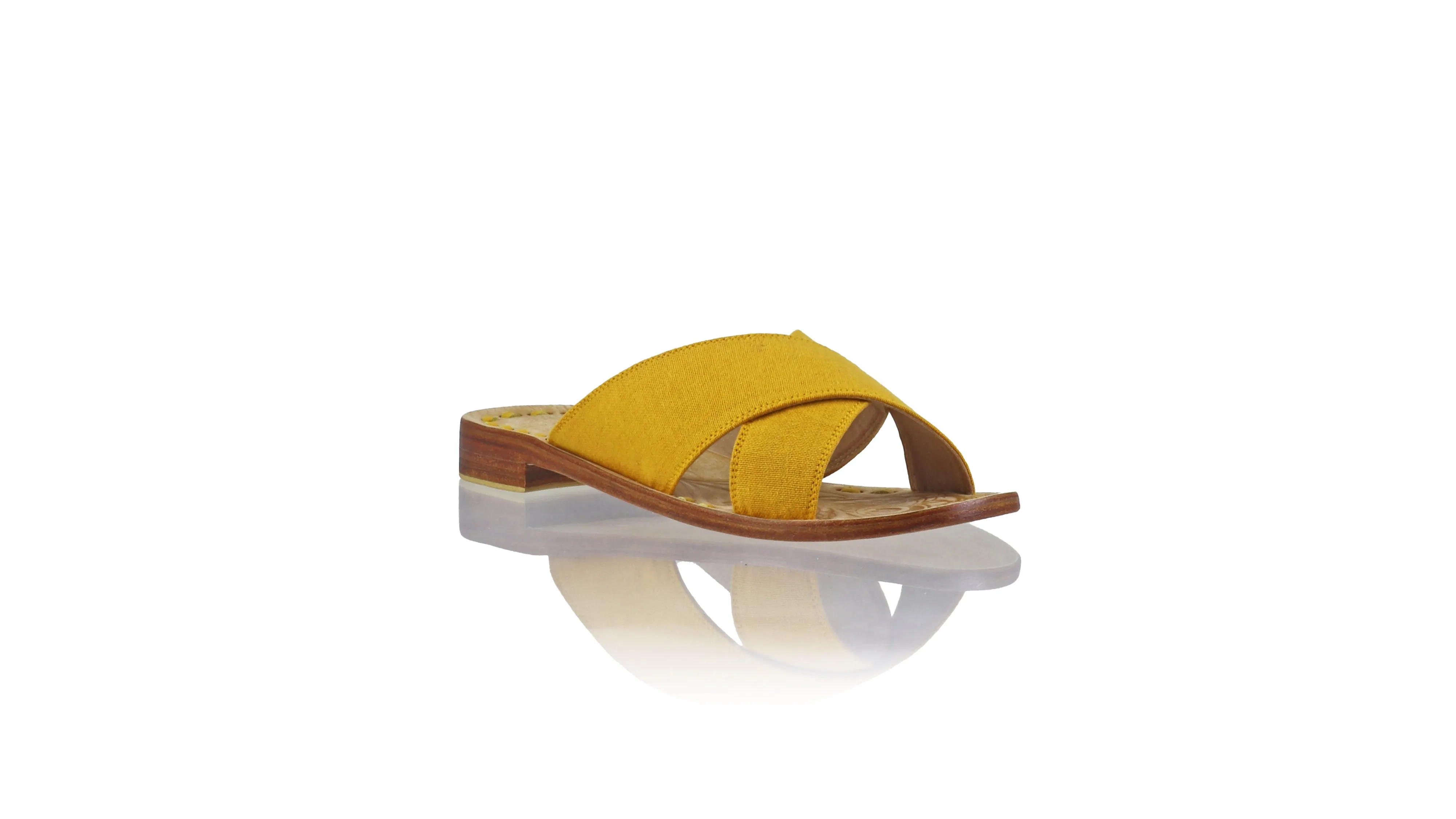 Ines No Strap 20mm Flat - Mustard Linen