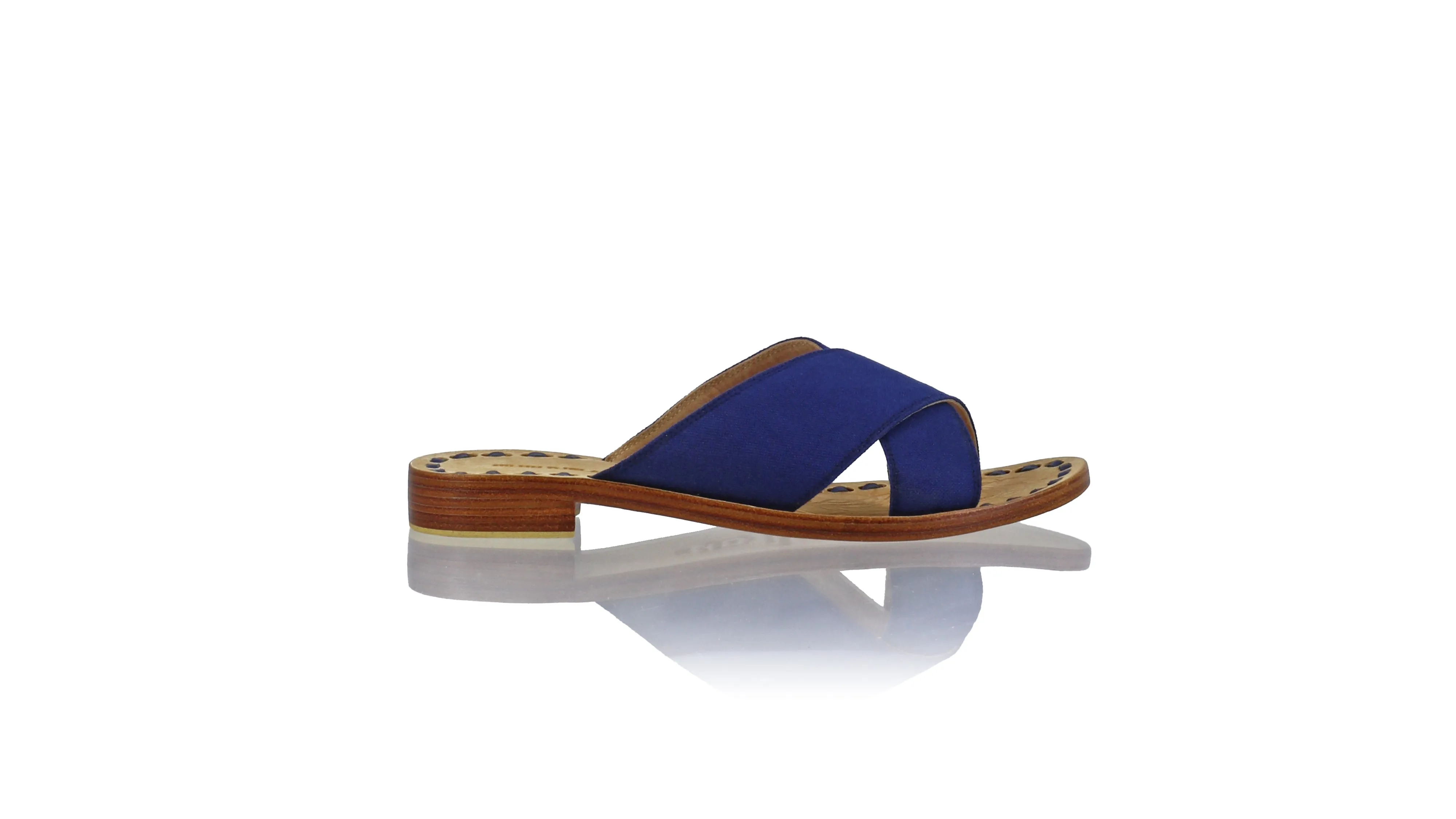 Ines No Strap 20mm Flat - Navy Linen