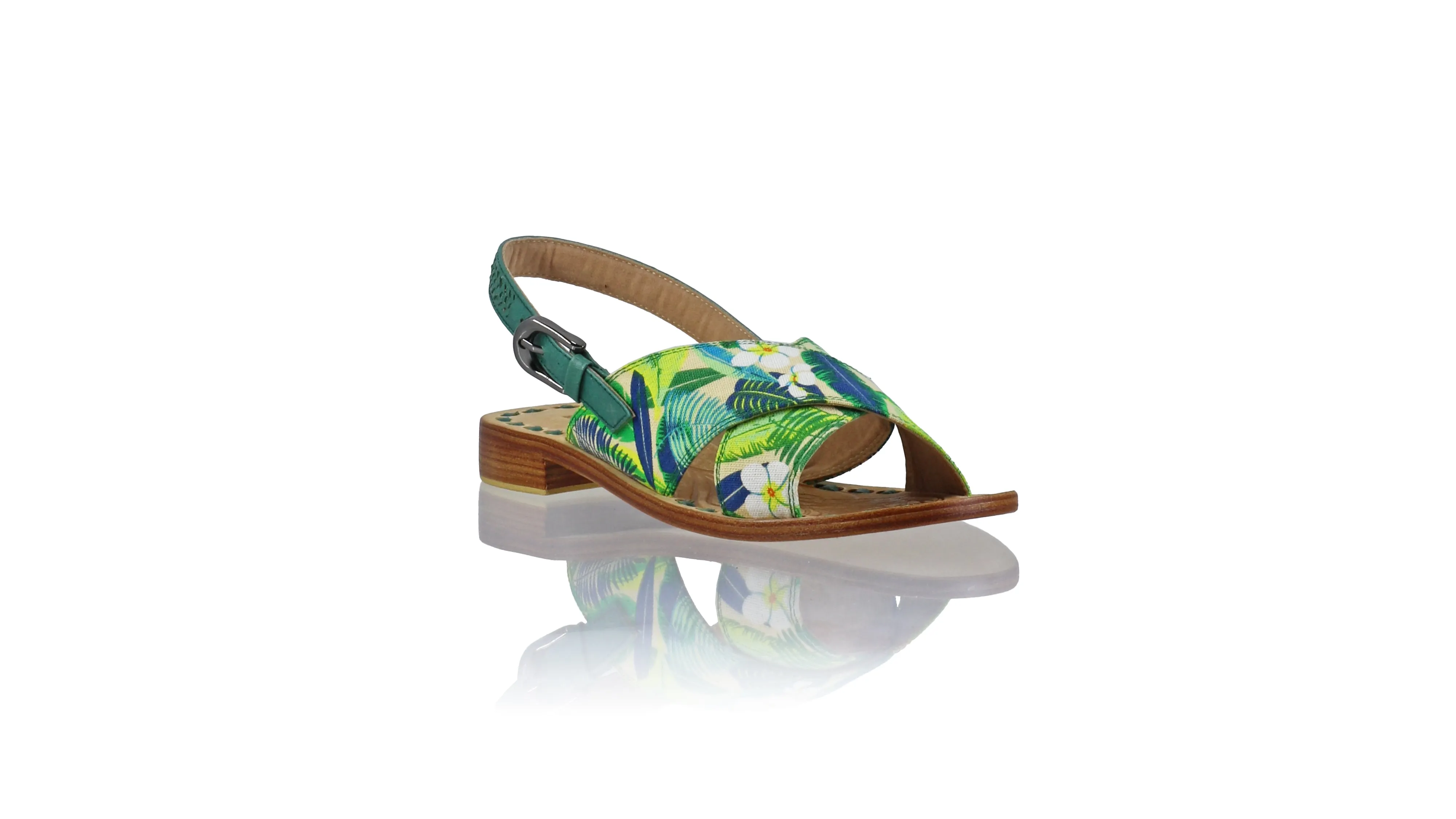 Ines Strap 20mm Flat - Green & Multicolor Forest