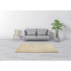 Large Shaggy Beige Area Rug, Non-Slip, Soft 200x140cm