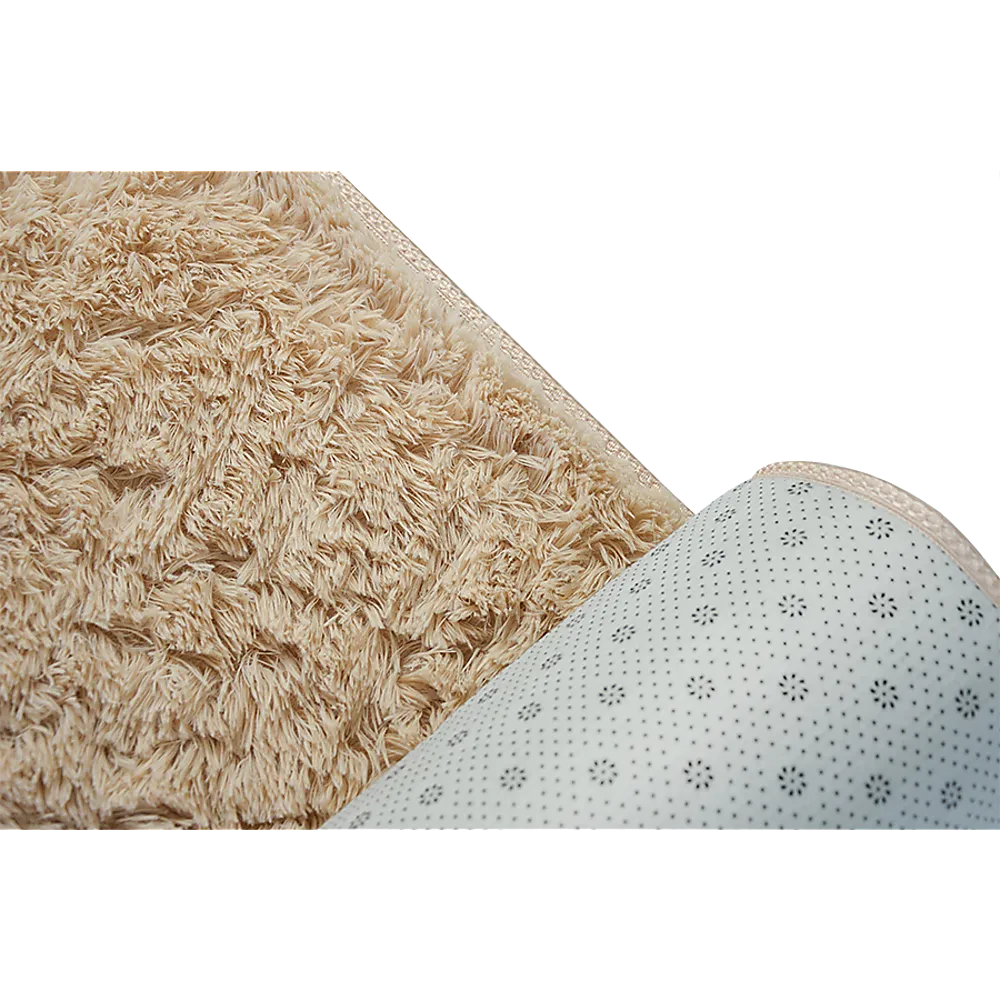 Large Shaggy Beige Area Rug, Non-Slip, Soft 200x140cm