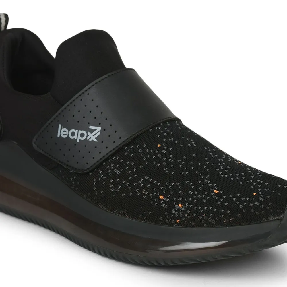 Leap7x Slip-on Athleisure Shoes For Men (Black) Flins-1 By Liberty