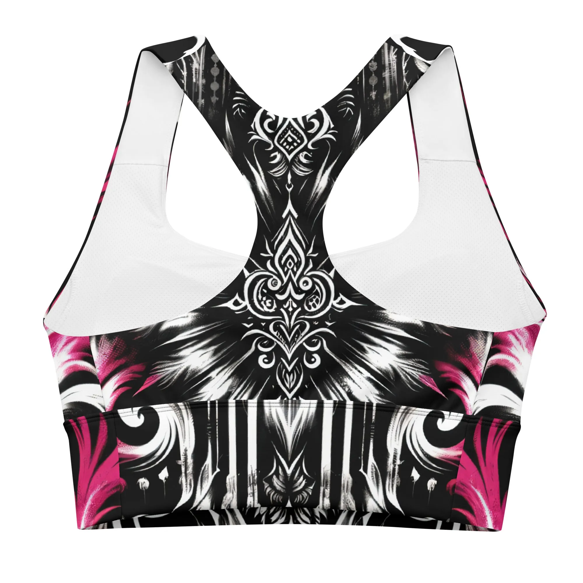 Longline Sports Bra Gothic Blossom