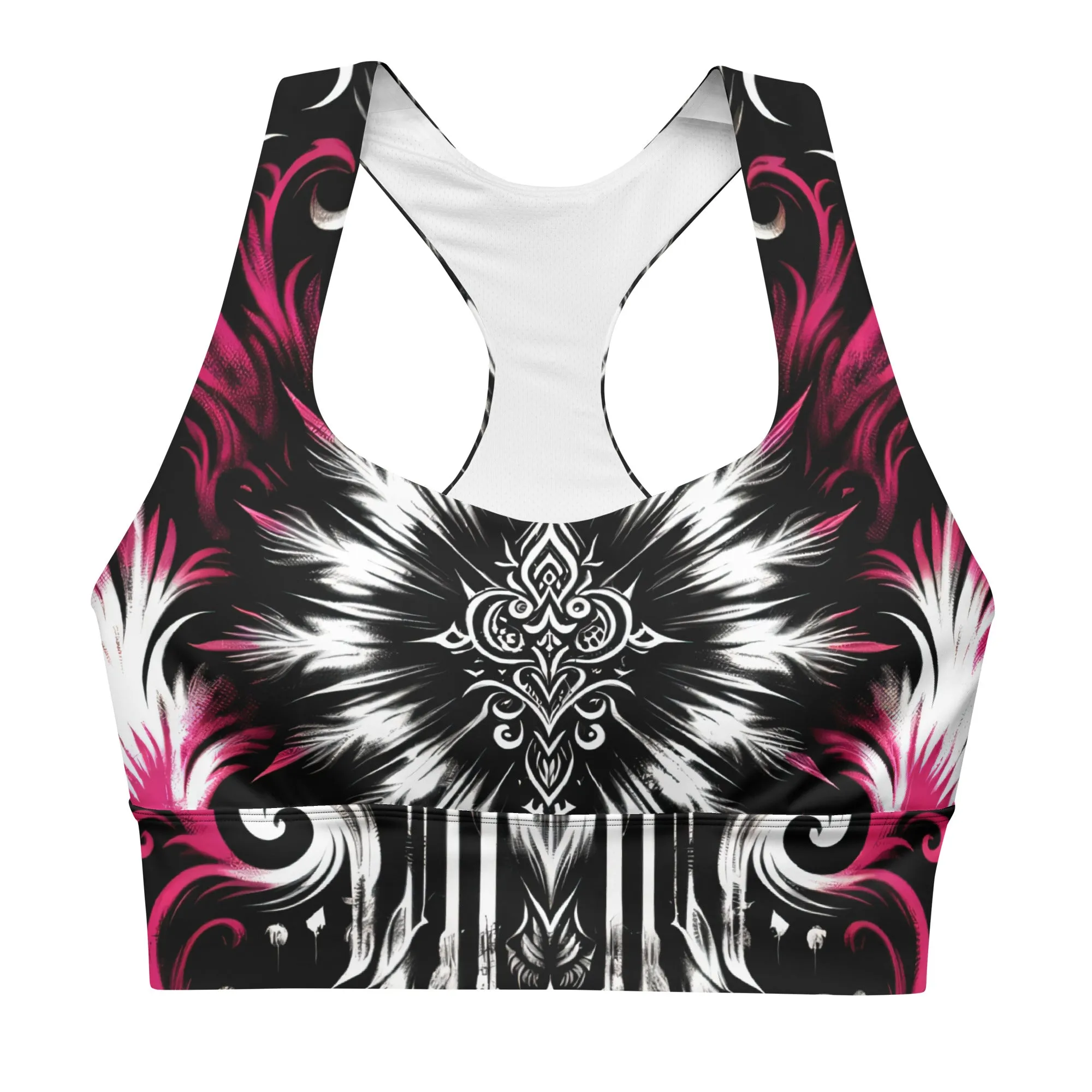 Longline Sports Bra Gothic Blossom