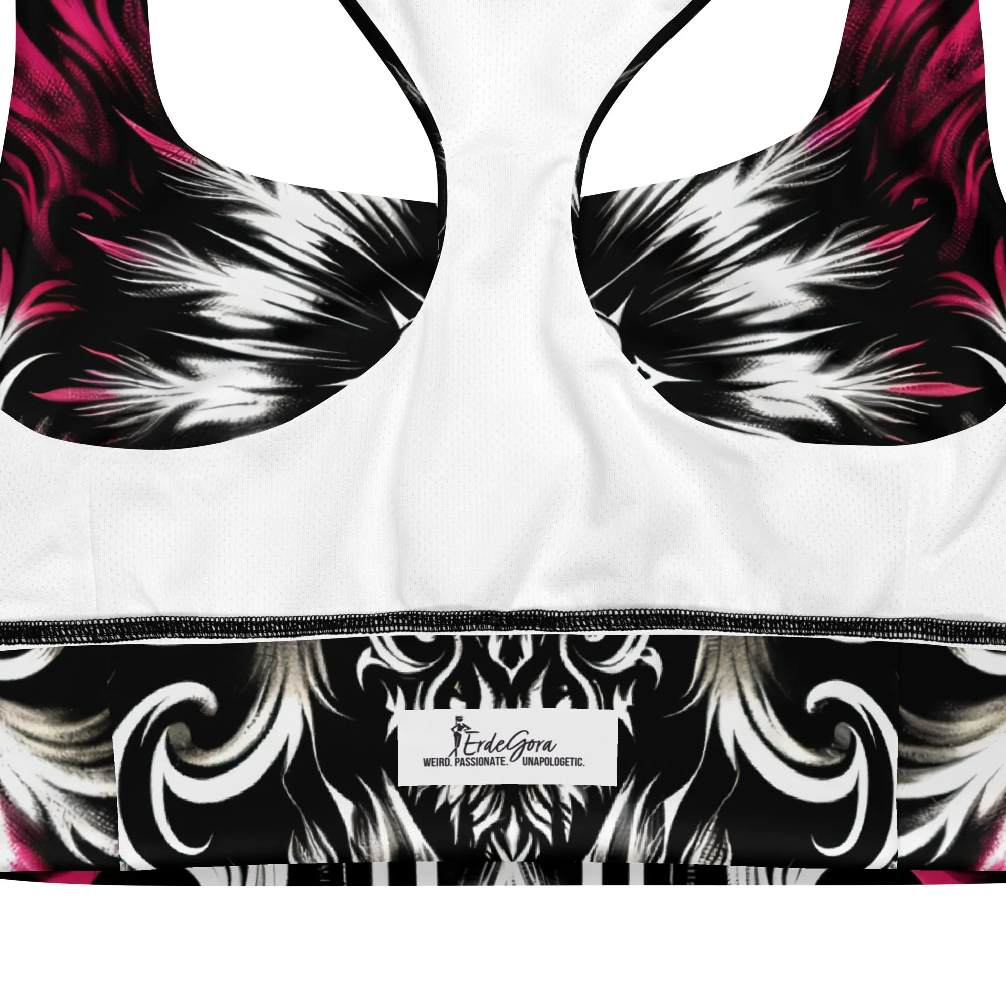 Longline Sports Bra Gothic Blossom