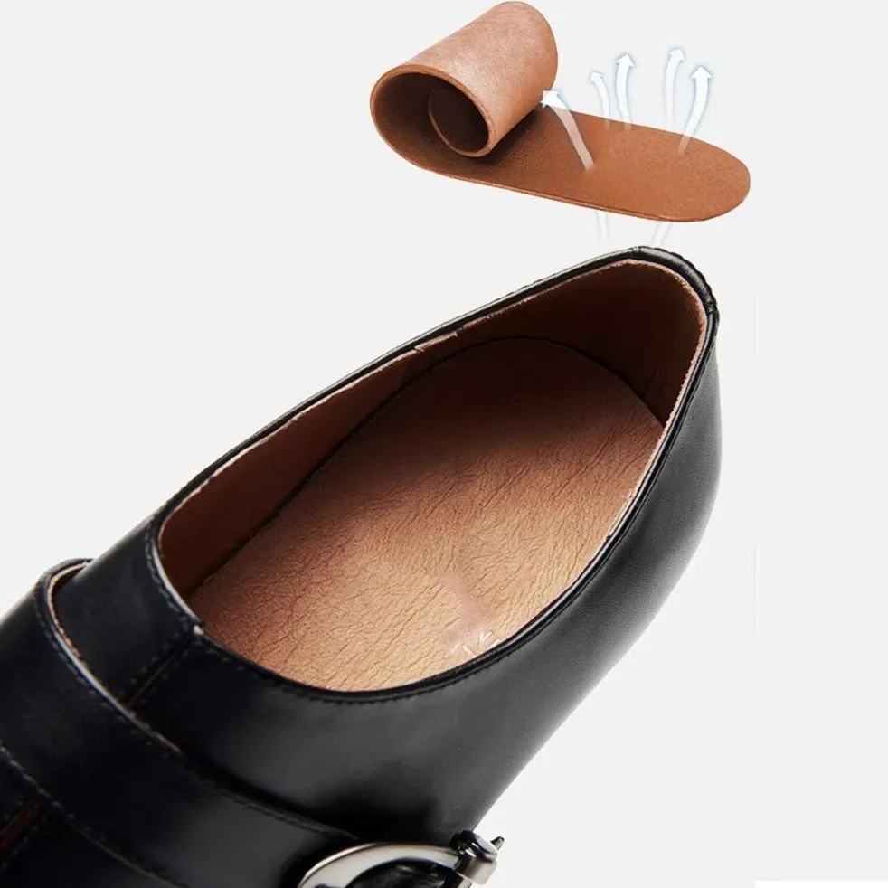 LuxePoint Exquisite Leather Monkstrap Dress Shoes