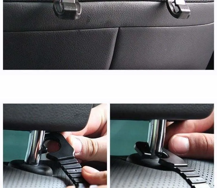 Magic headrest hooks