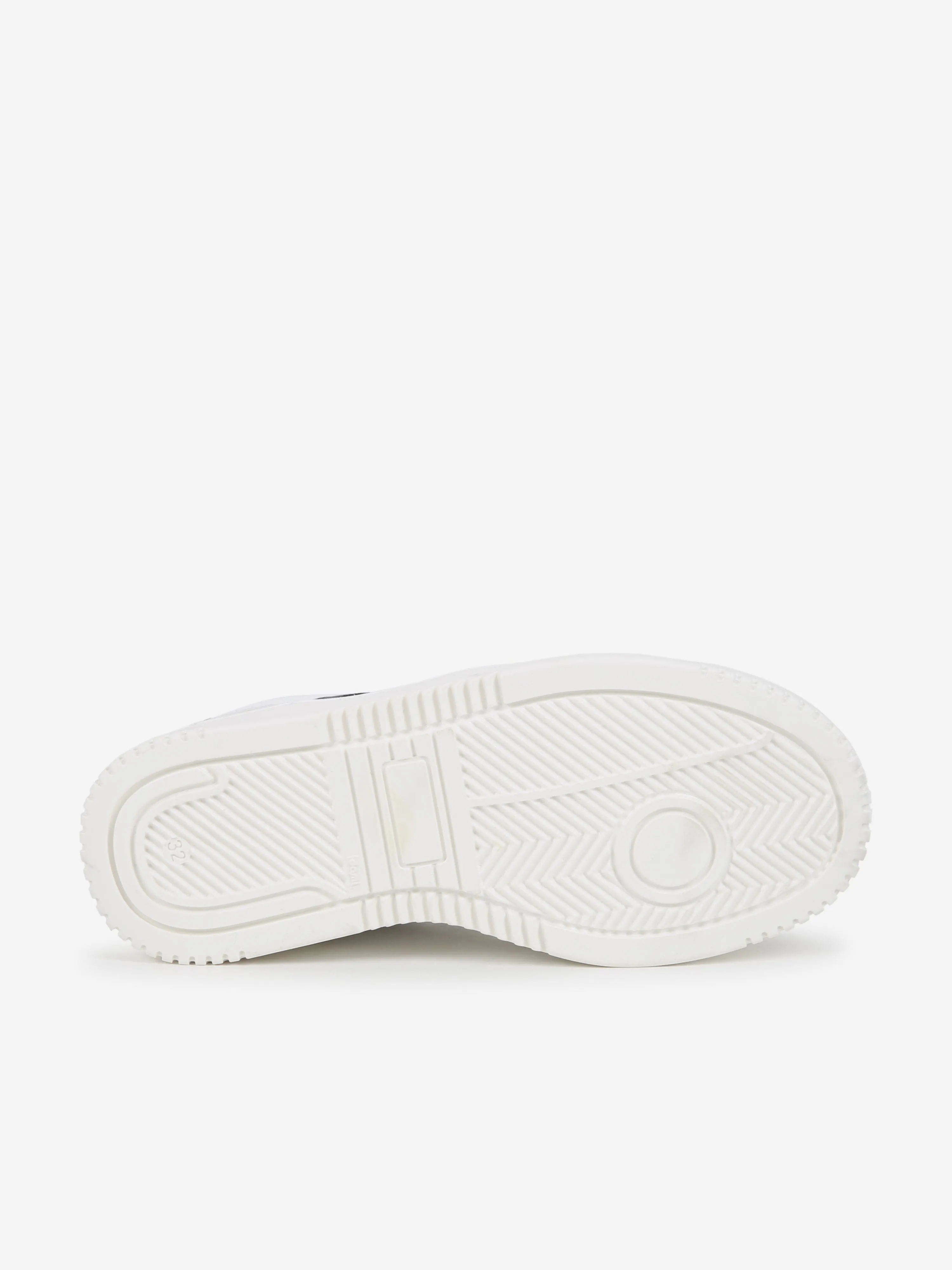 MARC JACOBS Kids Leather Logo Trainers in Ivory