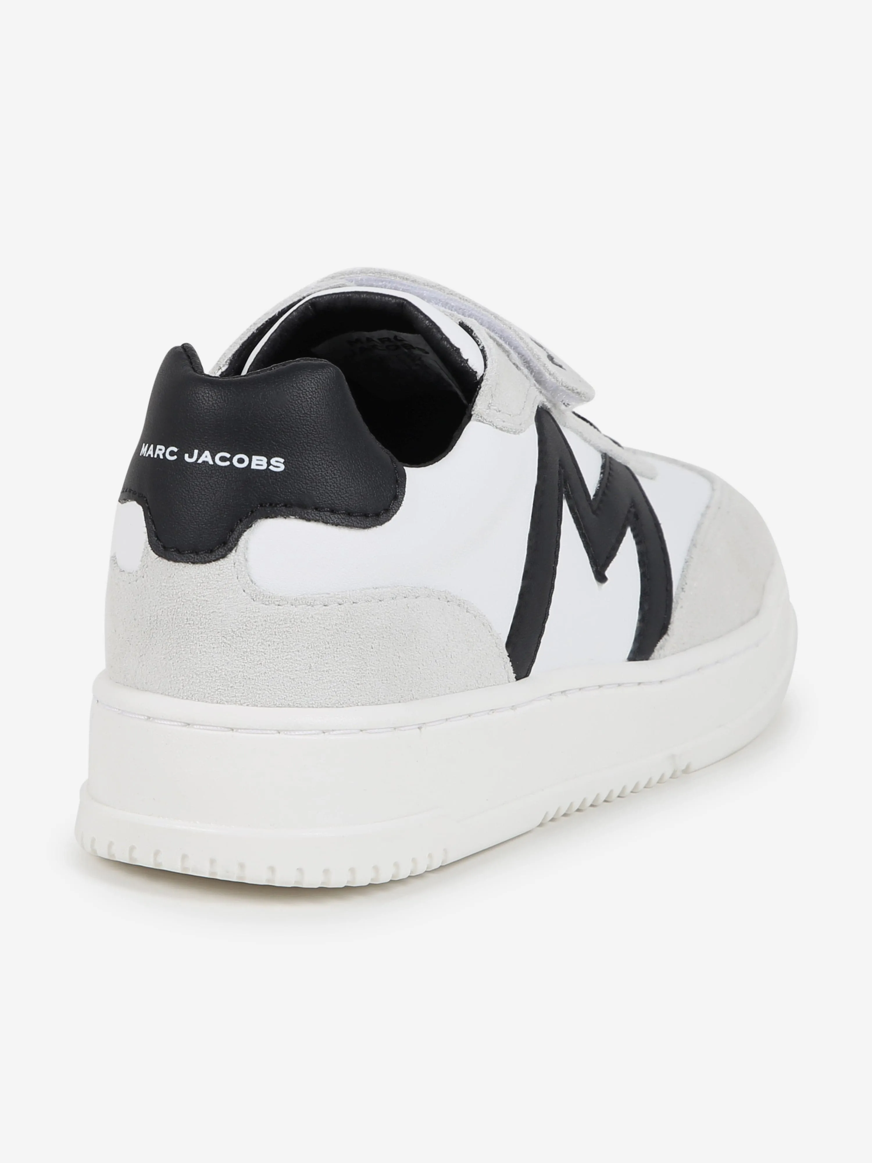 MARC JACOBS Kids Leather Logo Trainers in Ivory