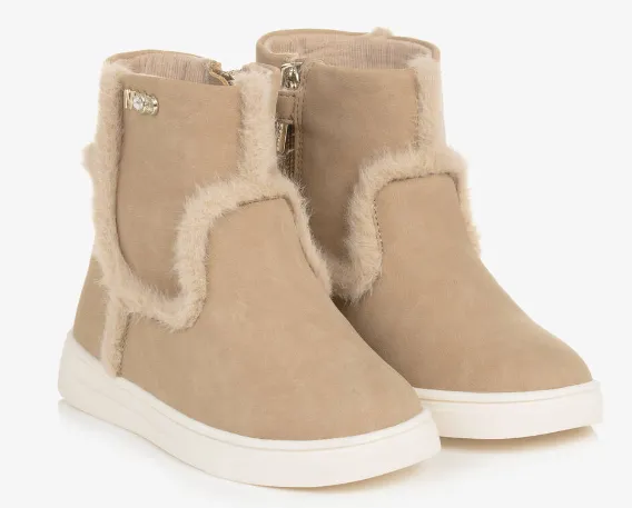 Mayoral- Faux Fur Detail Booties