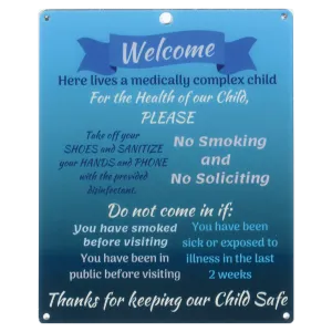 Medically Fragile Child Sign - Blue