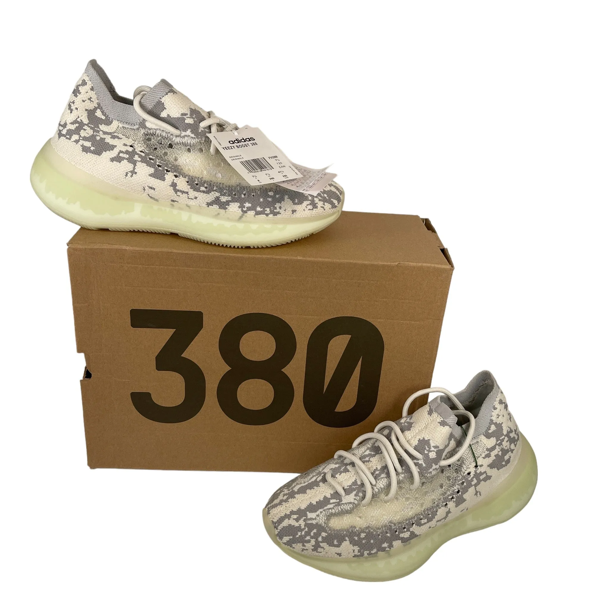 Men's Boost 380 Alien Low Trainers Grey Size EU 41.5 / UK 7.5