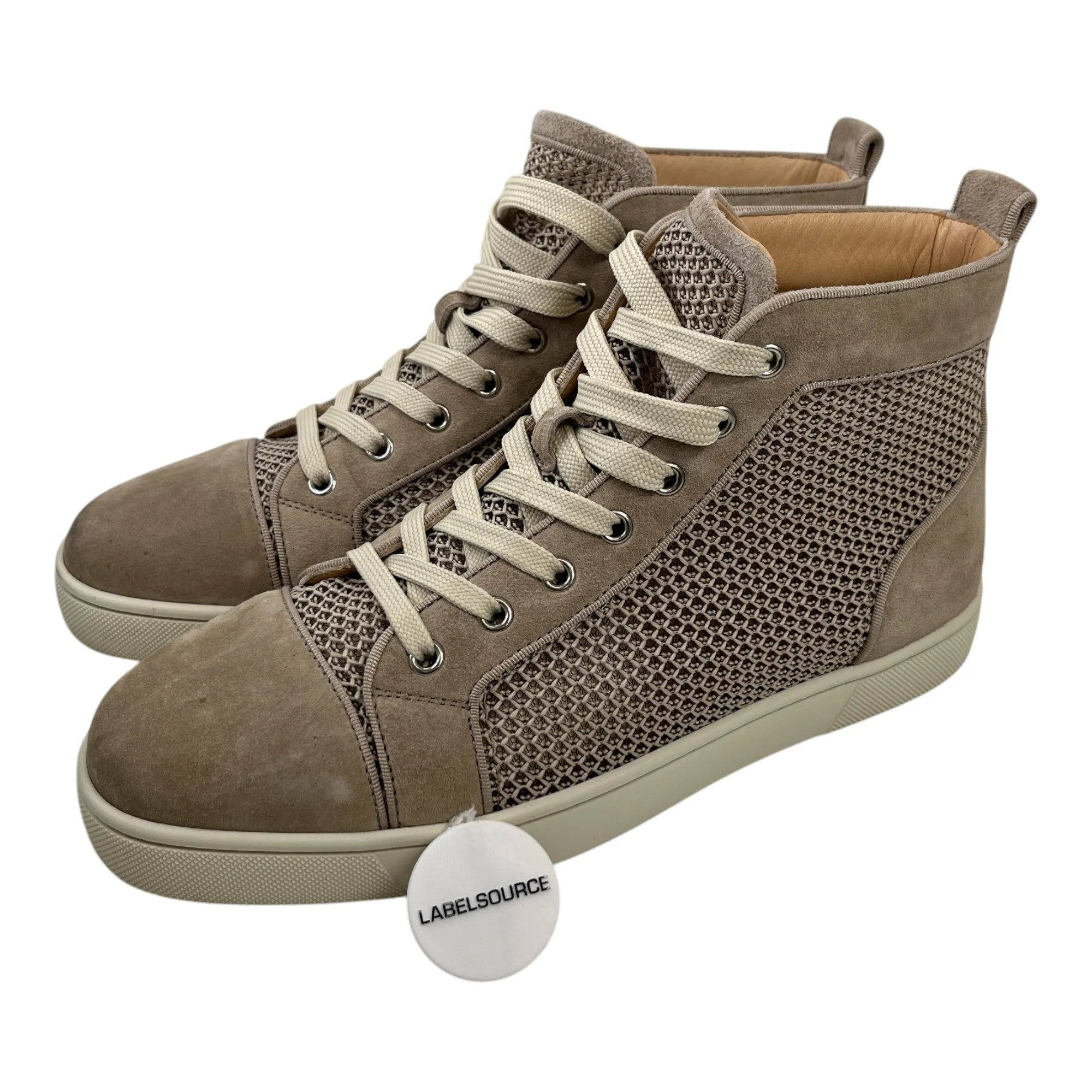 Men's Louis Suede Mesh High Trainers Beige Size EU 41 / UK 7