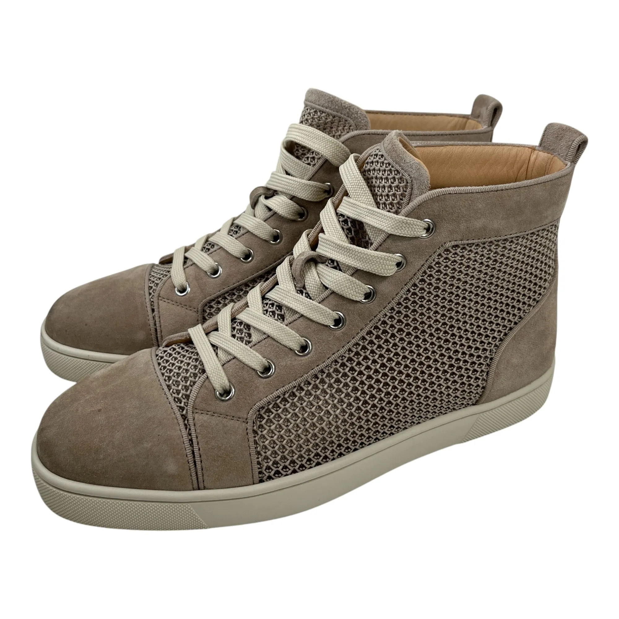 Men's Louis Suede Mesh High Trainers Beige Size EU 41 / UK 7