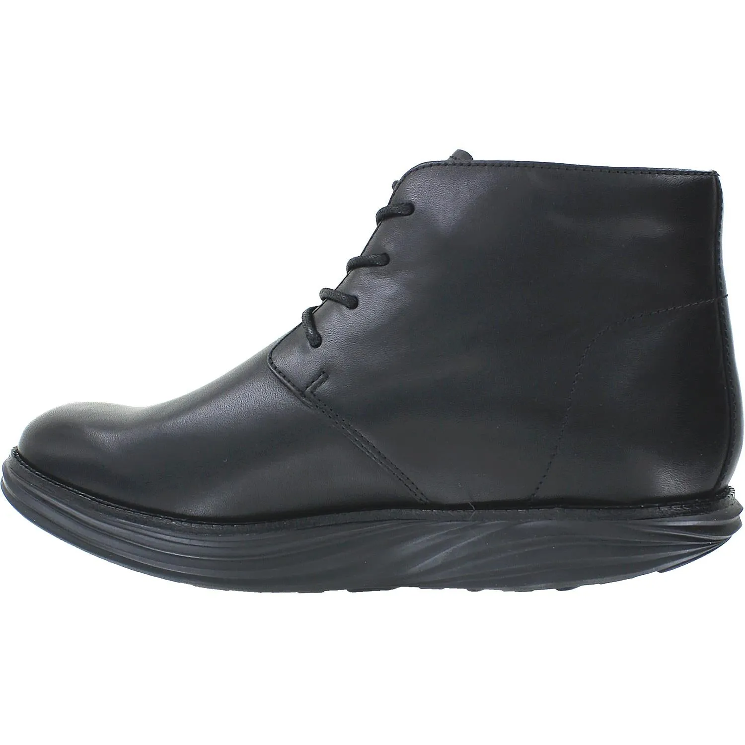 Men's MBT Cambridge Mid Cut Boot Black Leather