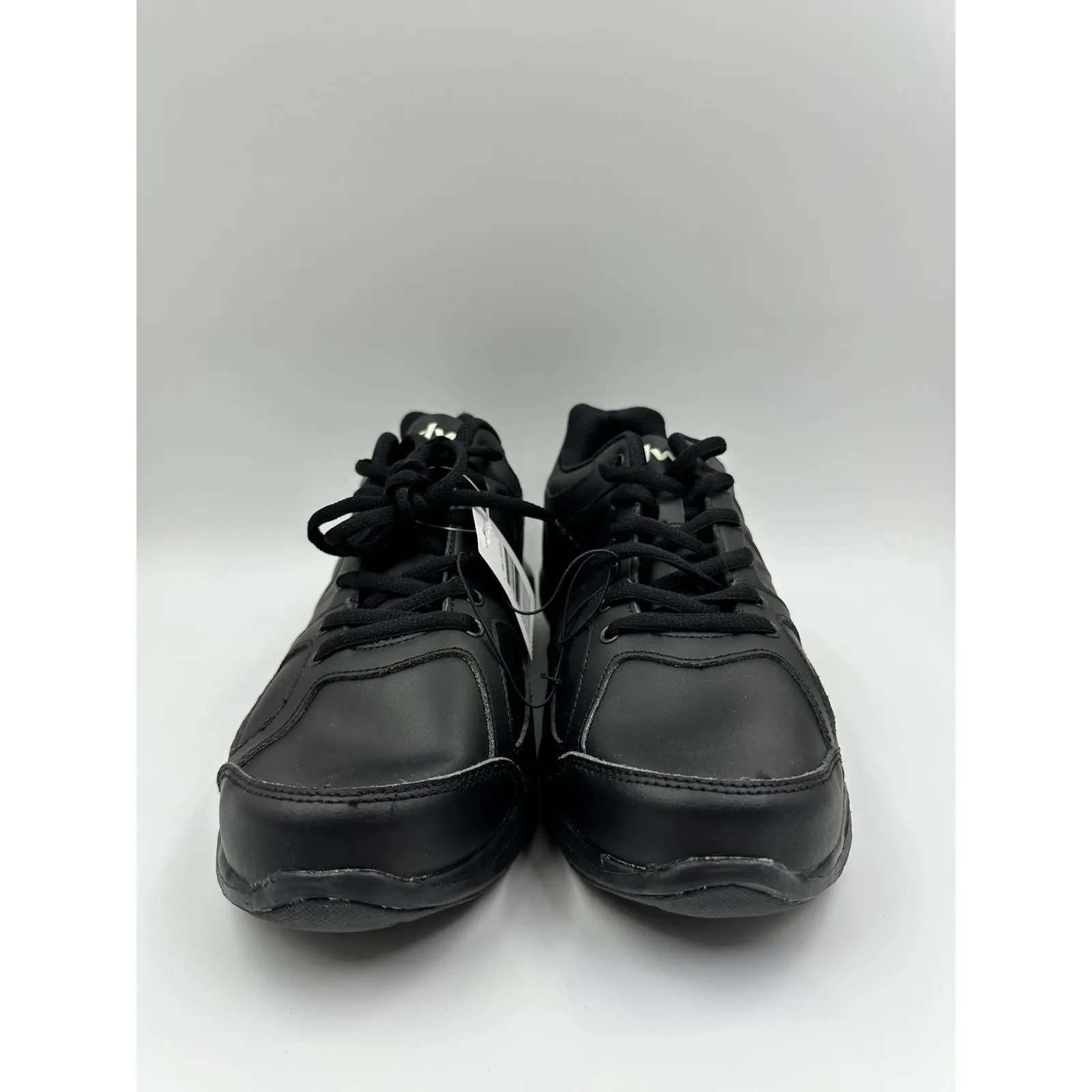 Men's Size 11, All Black Work Low Top Sneakers with Thick Heel Design