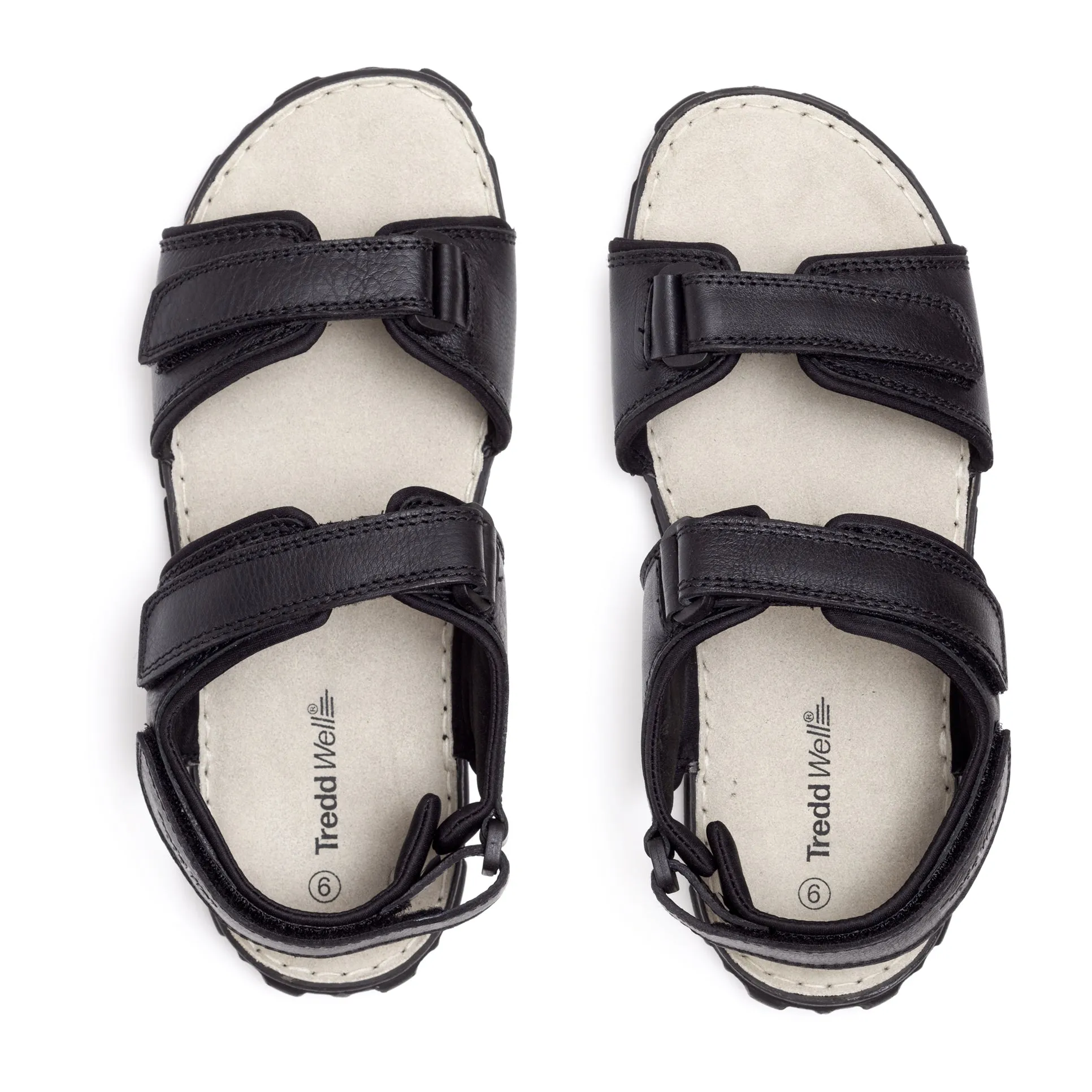 Mens Wide Fit James Leather Sandals by Tredd Well