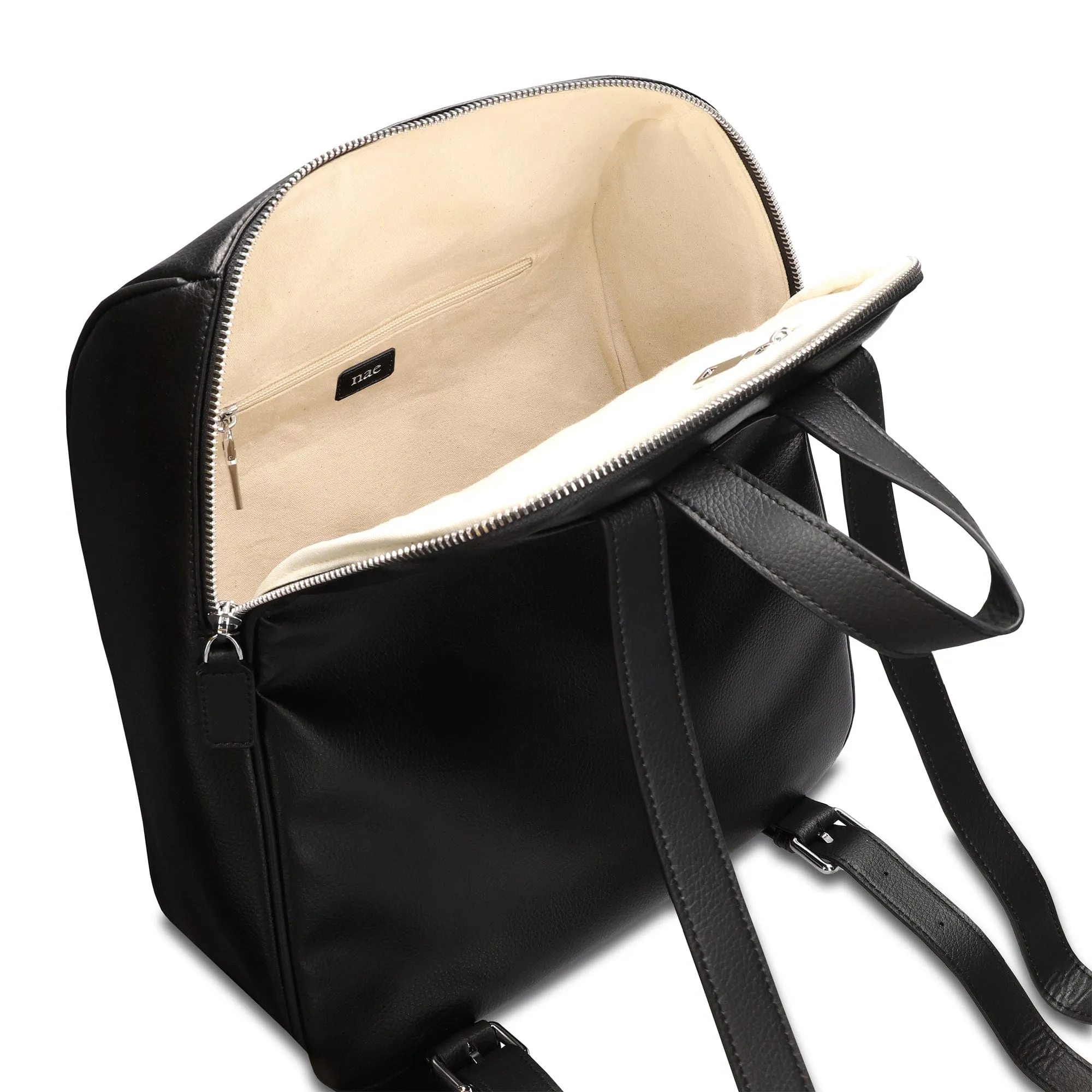 Mika Apple Leather Vegan Backpack | Black