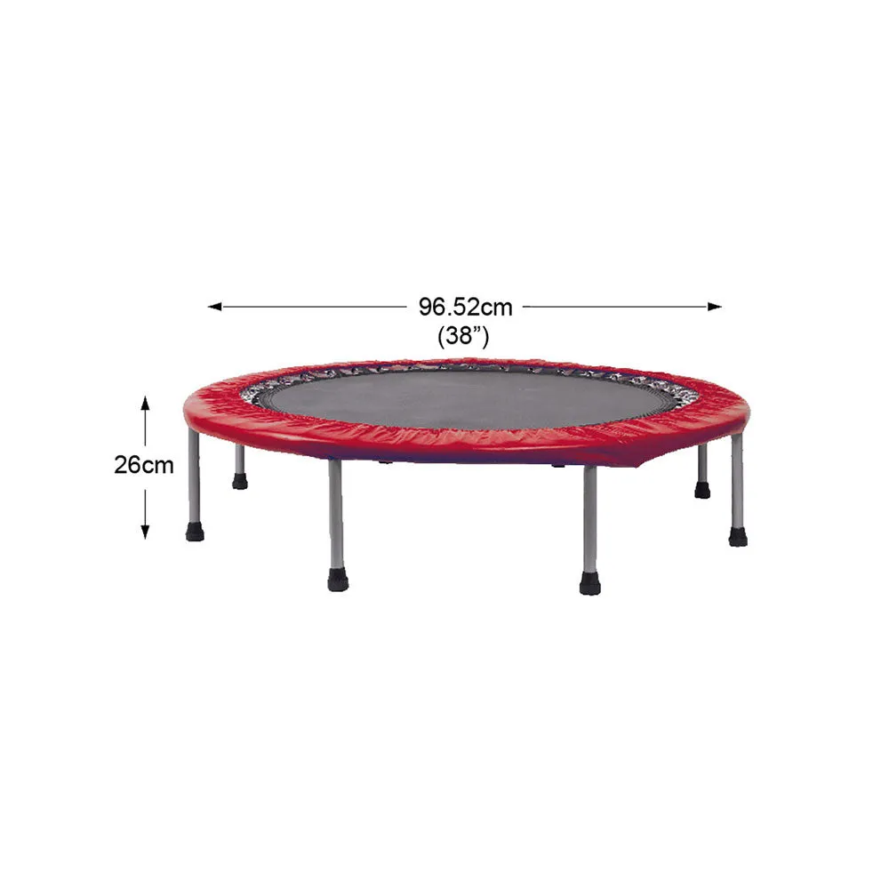 Mini Trampoline Jogger Rebounder Home Gym Workout Fitness - red