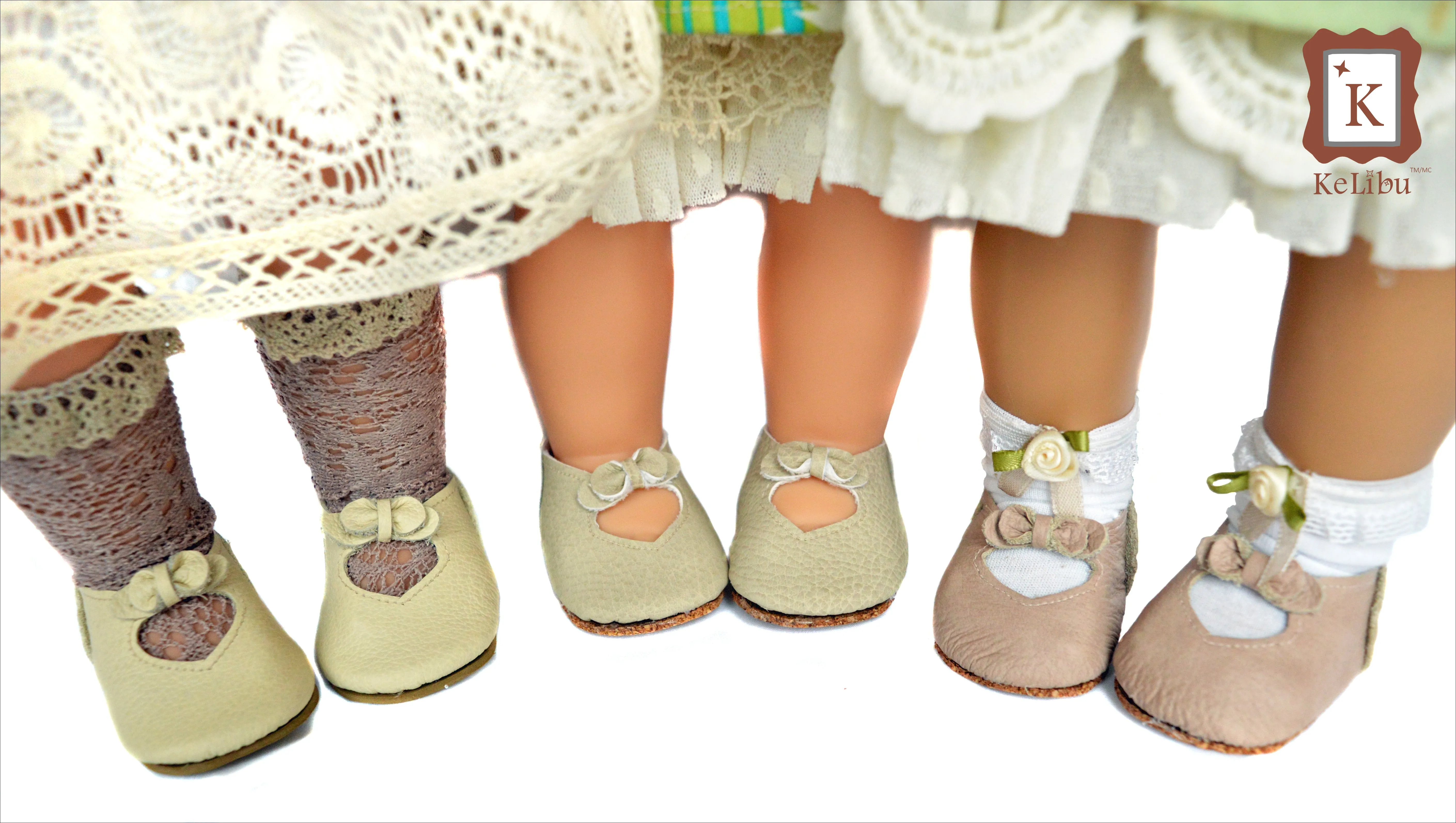 Mori Girl Bow Flats 18 Inch Doll Sewing Pattern