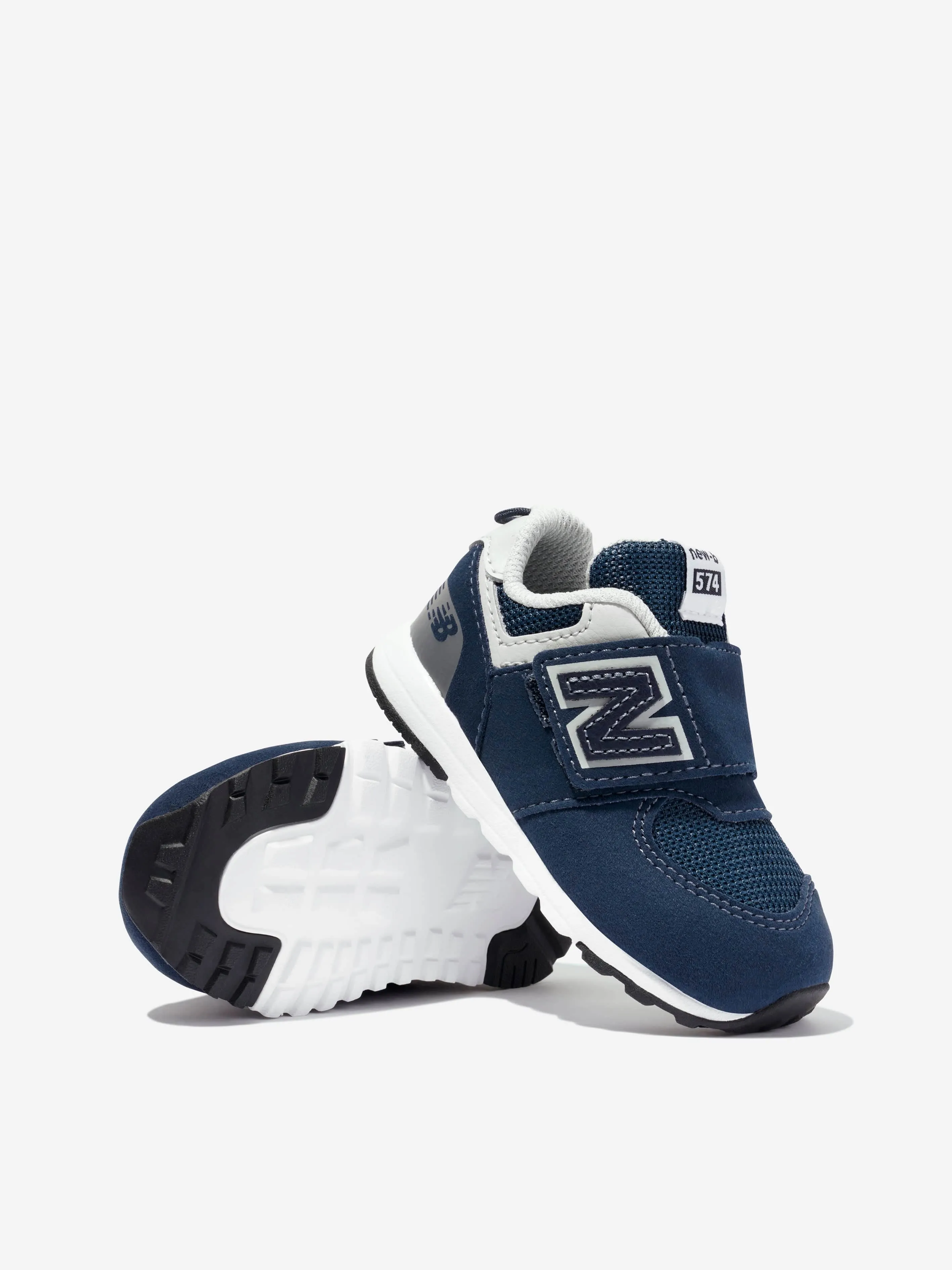 New Balance Baby 574 Logo Trainers in Navy